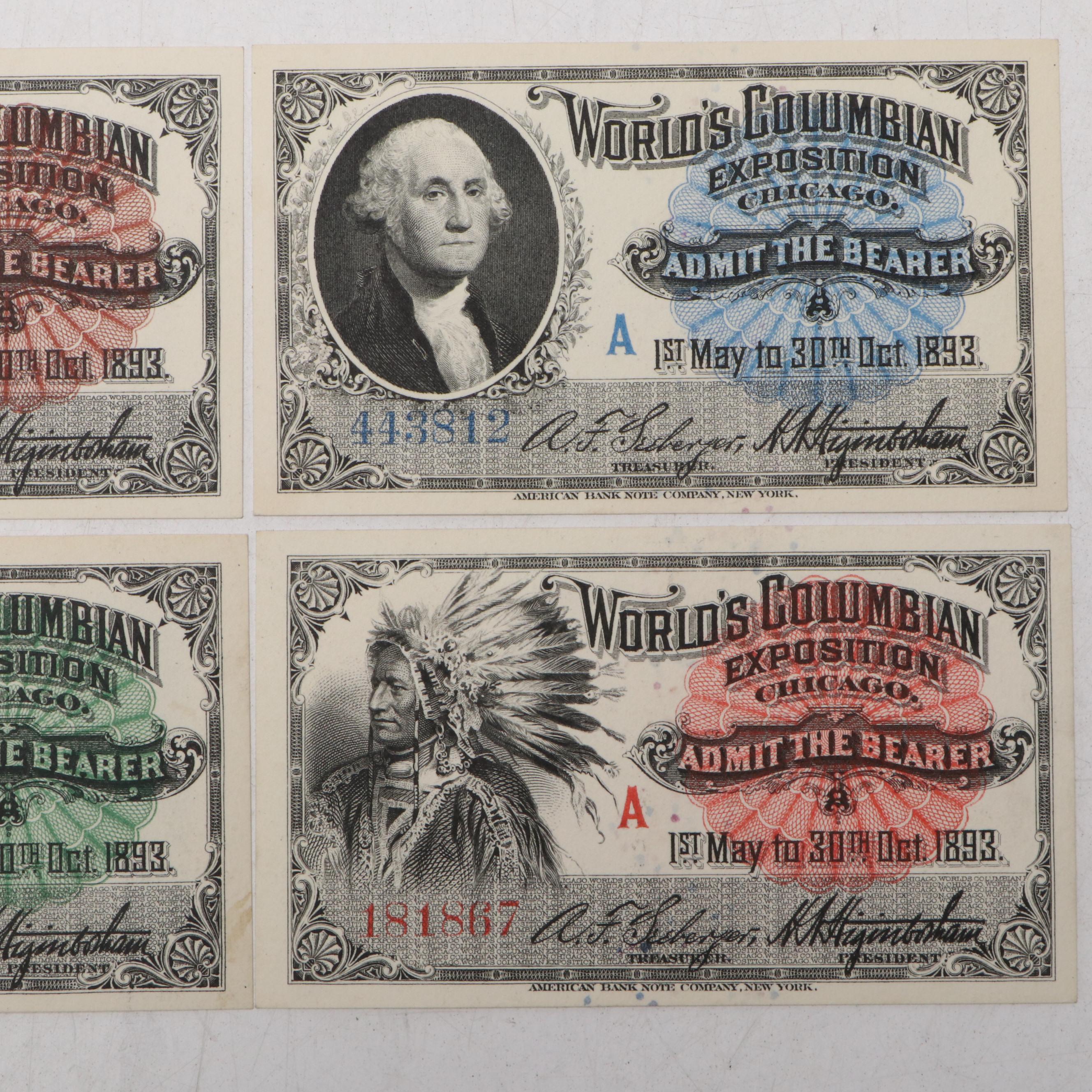 World's Columbian Exposition Tickets, 1893