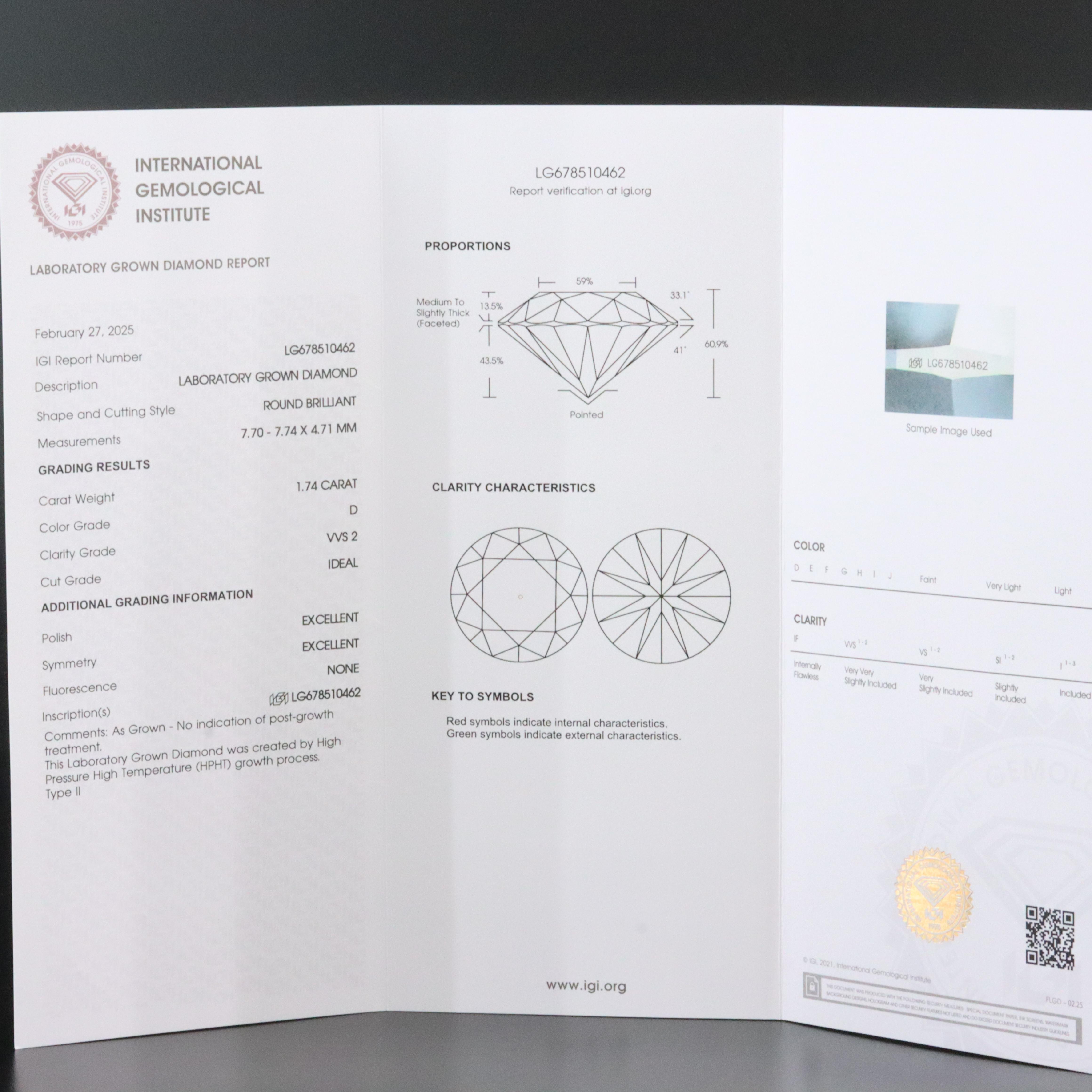 Platinum 3.53 CTW Lab Grown Diamond Stud Earrings with IGI Reports