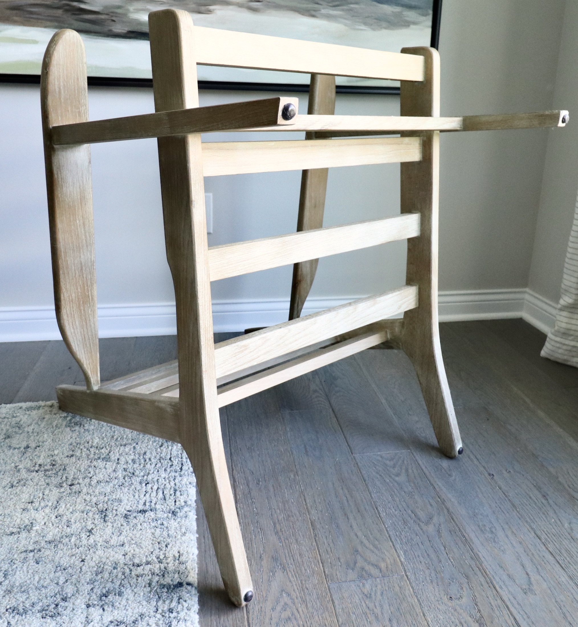 Alpine Furniture "Artica" Mid Century Modern Style Leather Armchair