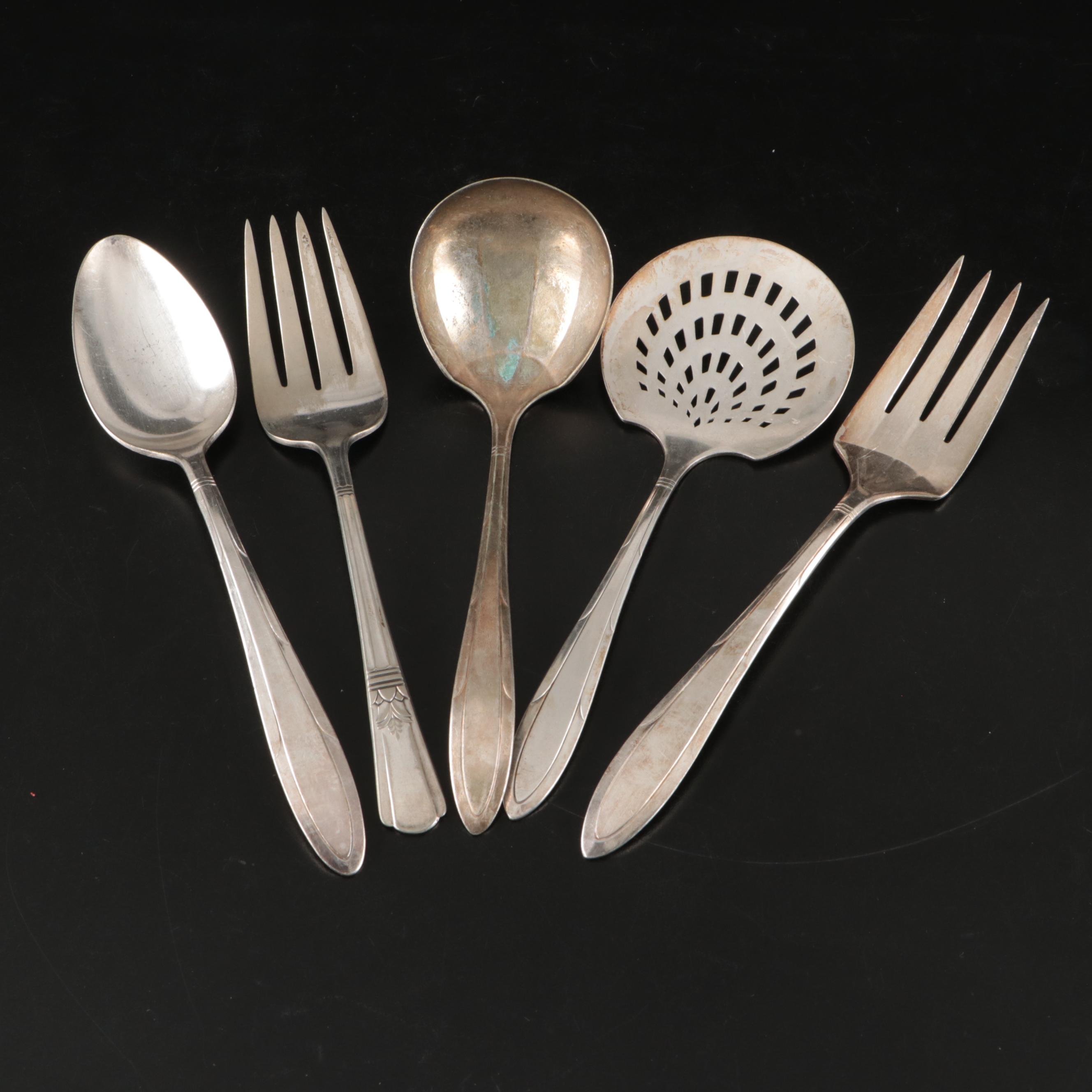 Oneida "Reverie" Silver Plate with Other Silver Plate and Stainless Flatware