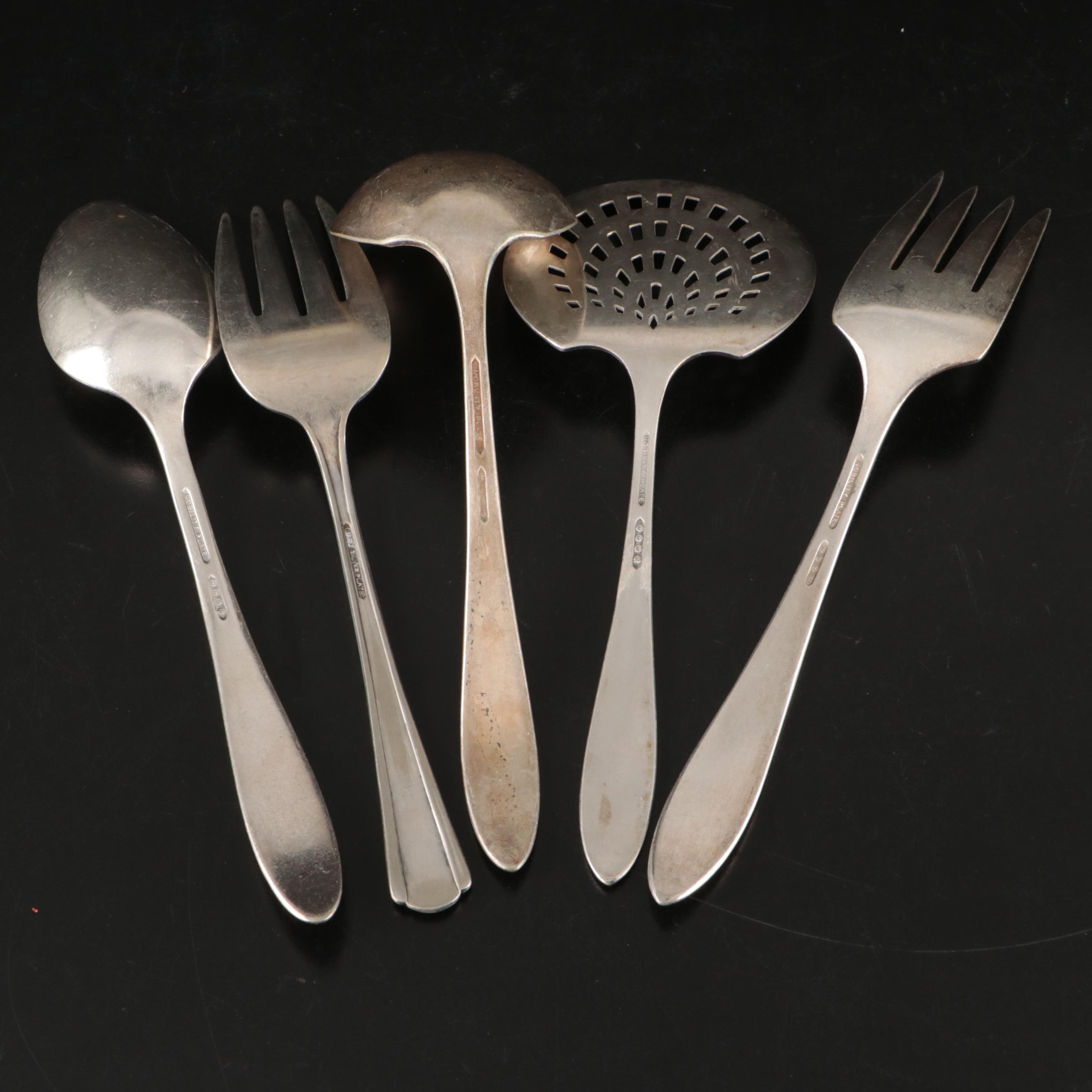 Oneida "Reverie" Silver Plate with Other Silver Plate and Stainless Flatware