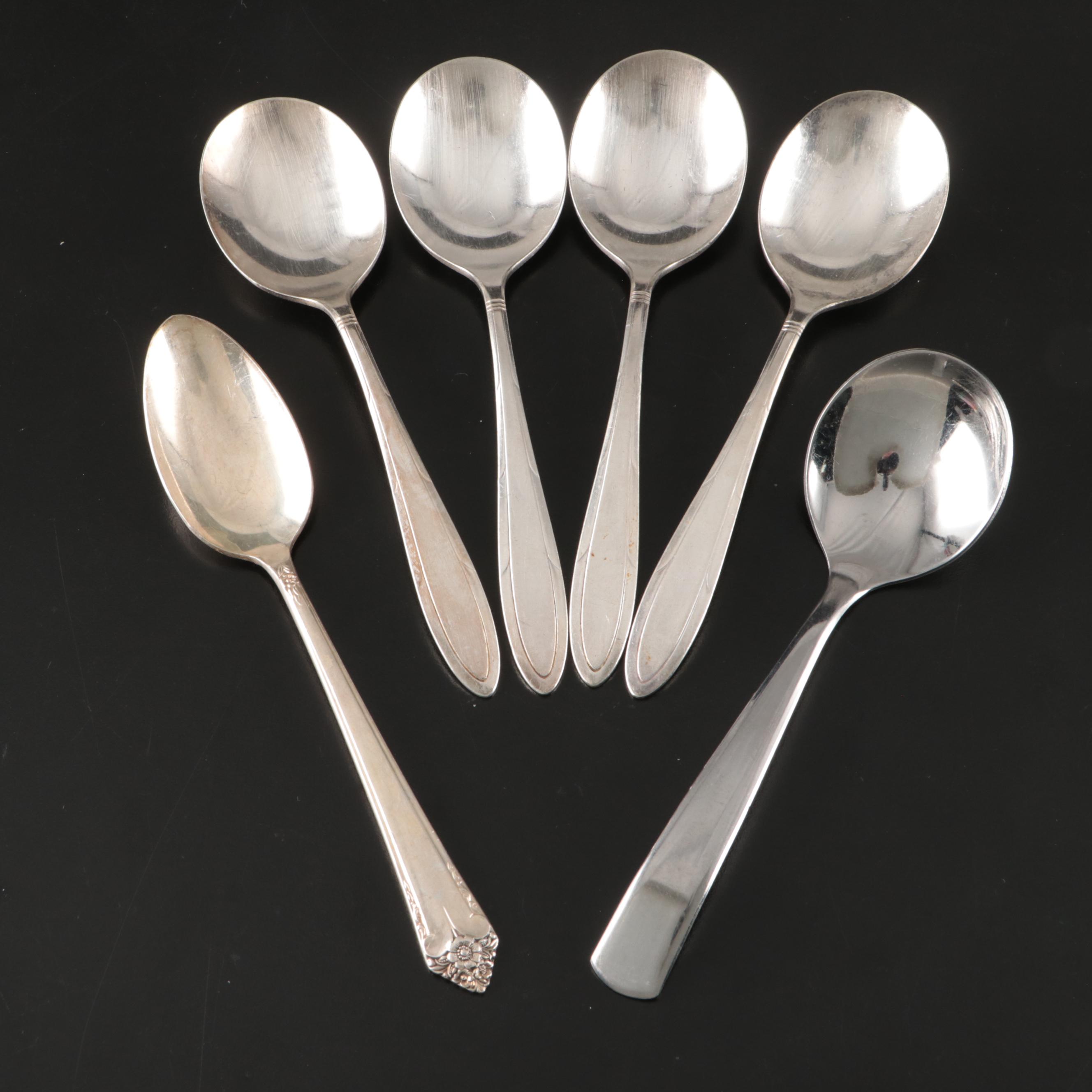 Oneida "Reverie" Silver Plate with Other Silver Plate and Stainless Flatware