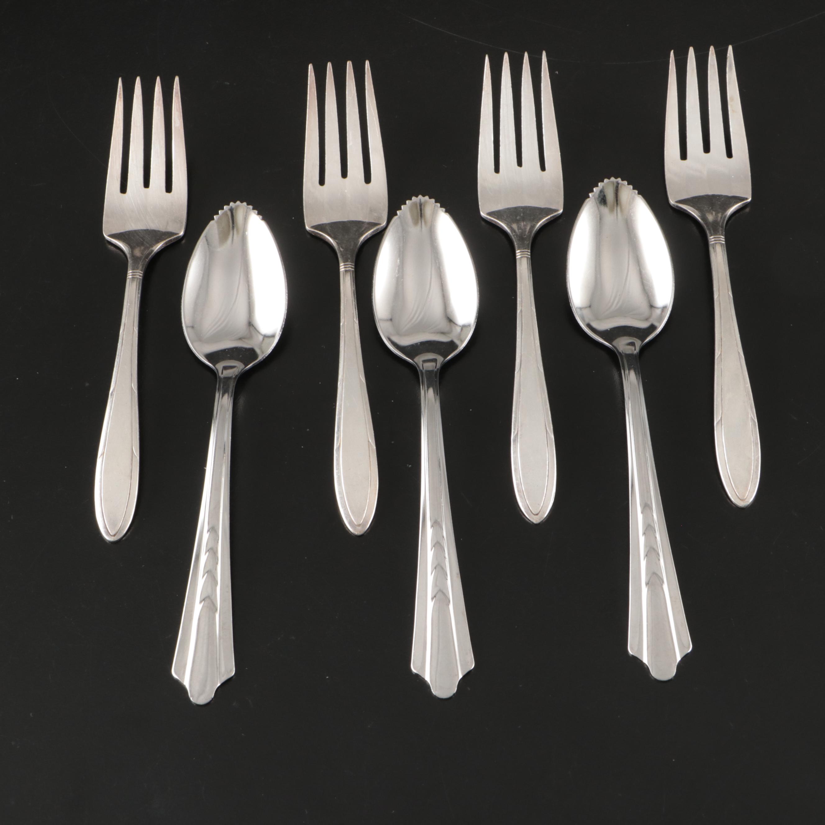 Oneida "Reverie" Silver Plate with Other Silver Plate and Stainless Flatware