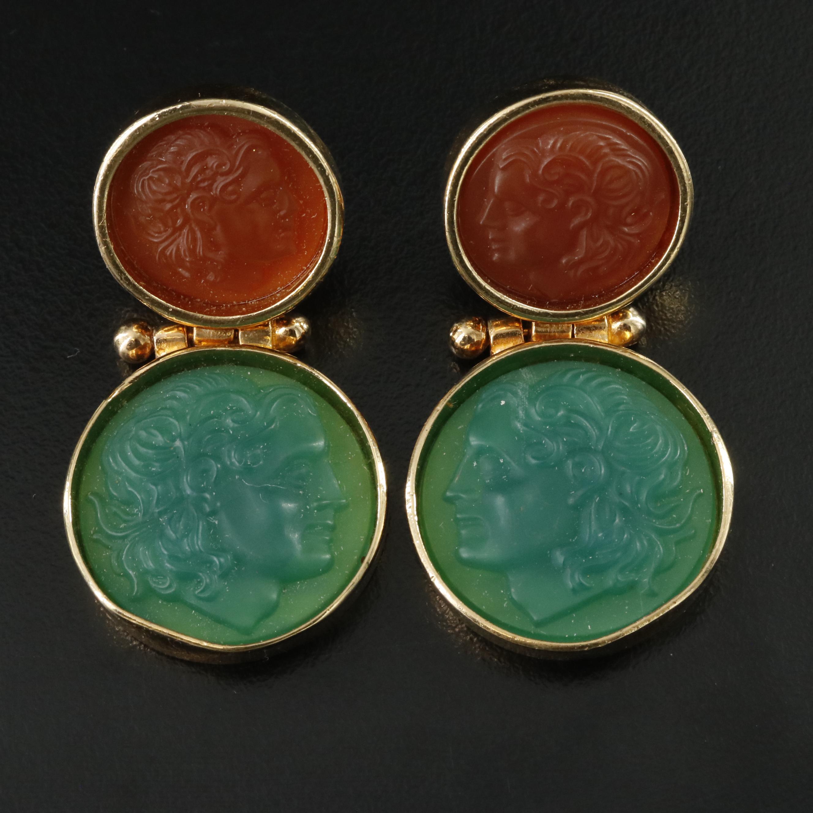 Jewel Tone Earrings and Necklace