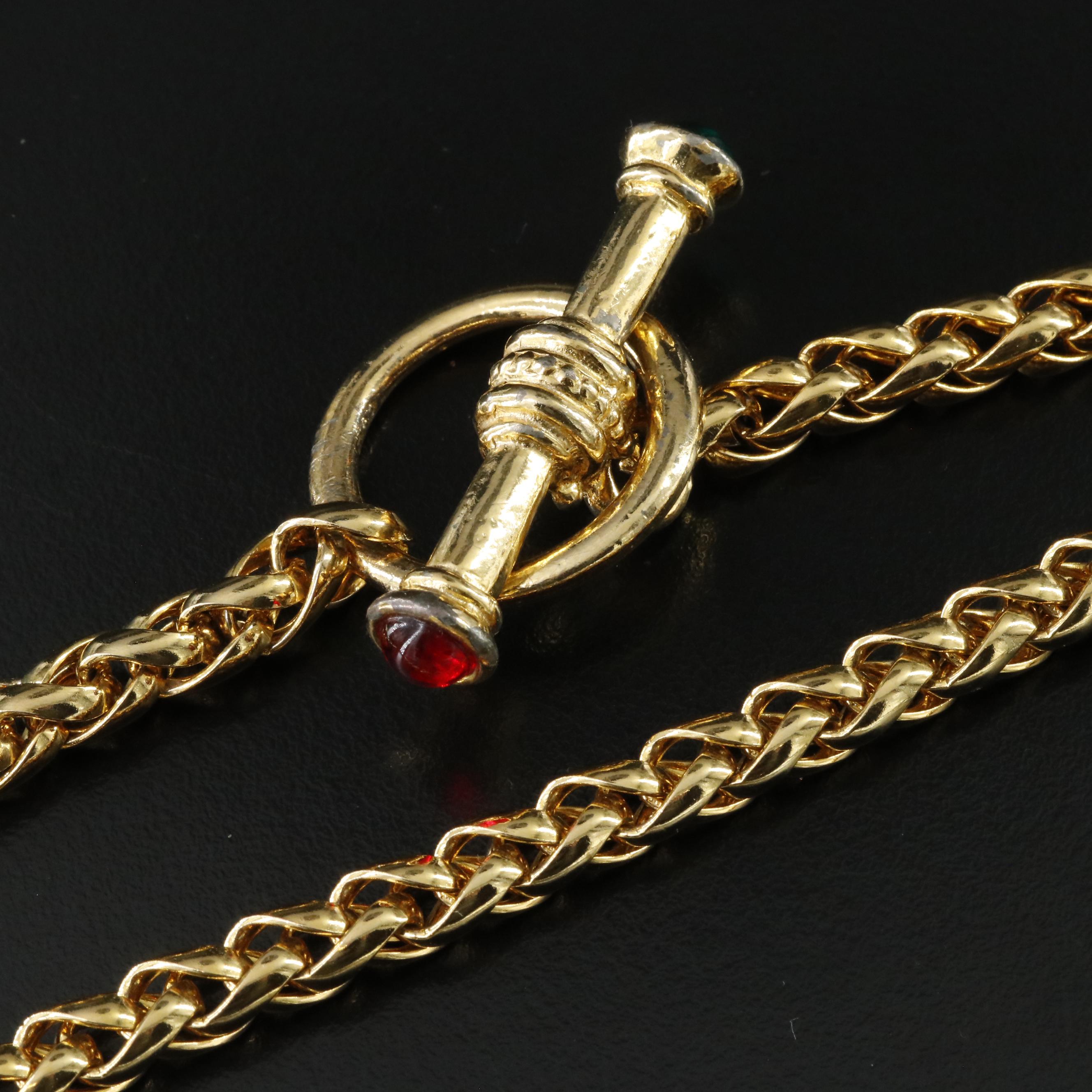 Jewel Tone Earrings and Necklace