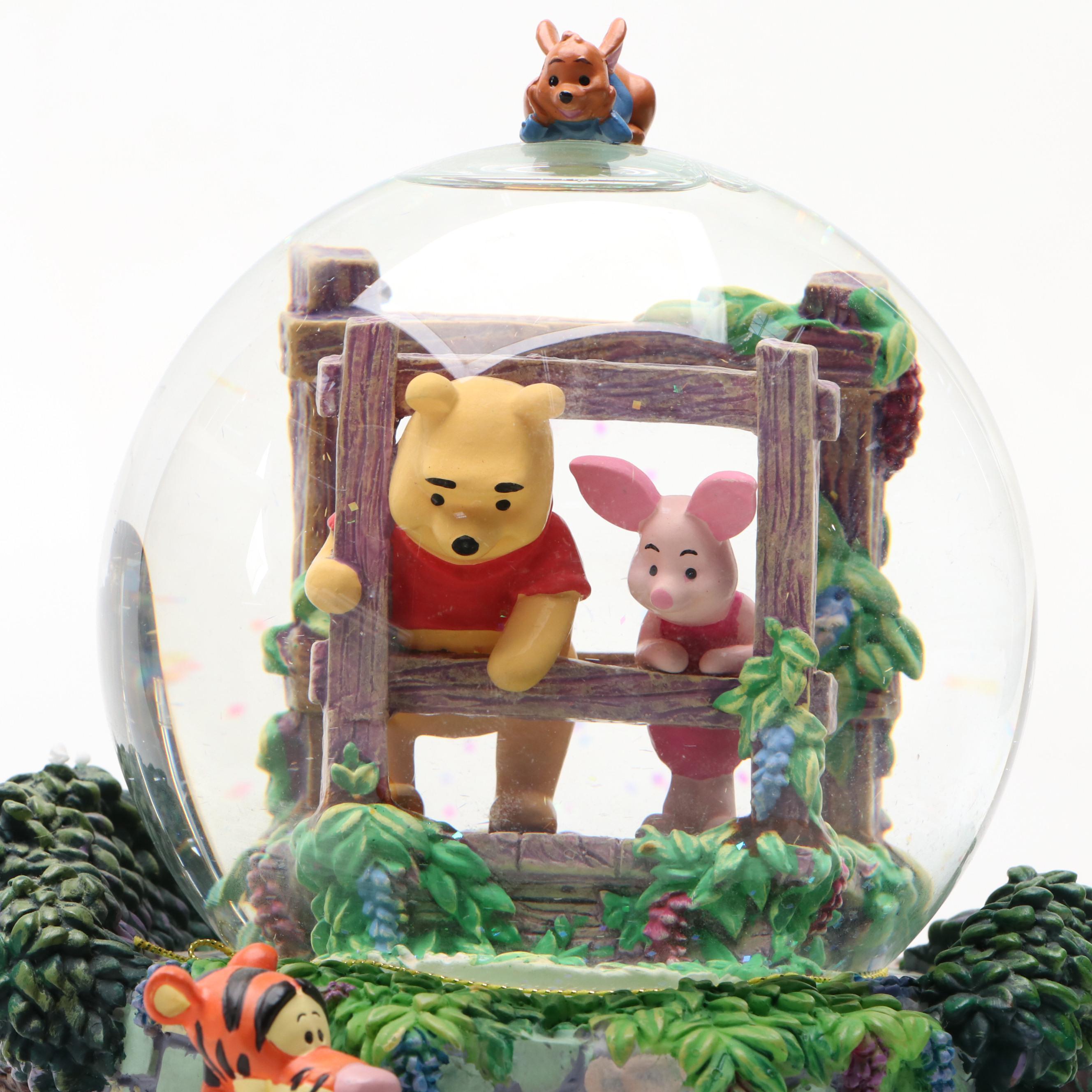 Disney's Winnie the Pooh "Sticks" Snow Globe Music Box