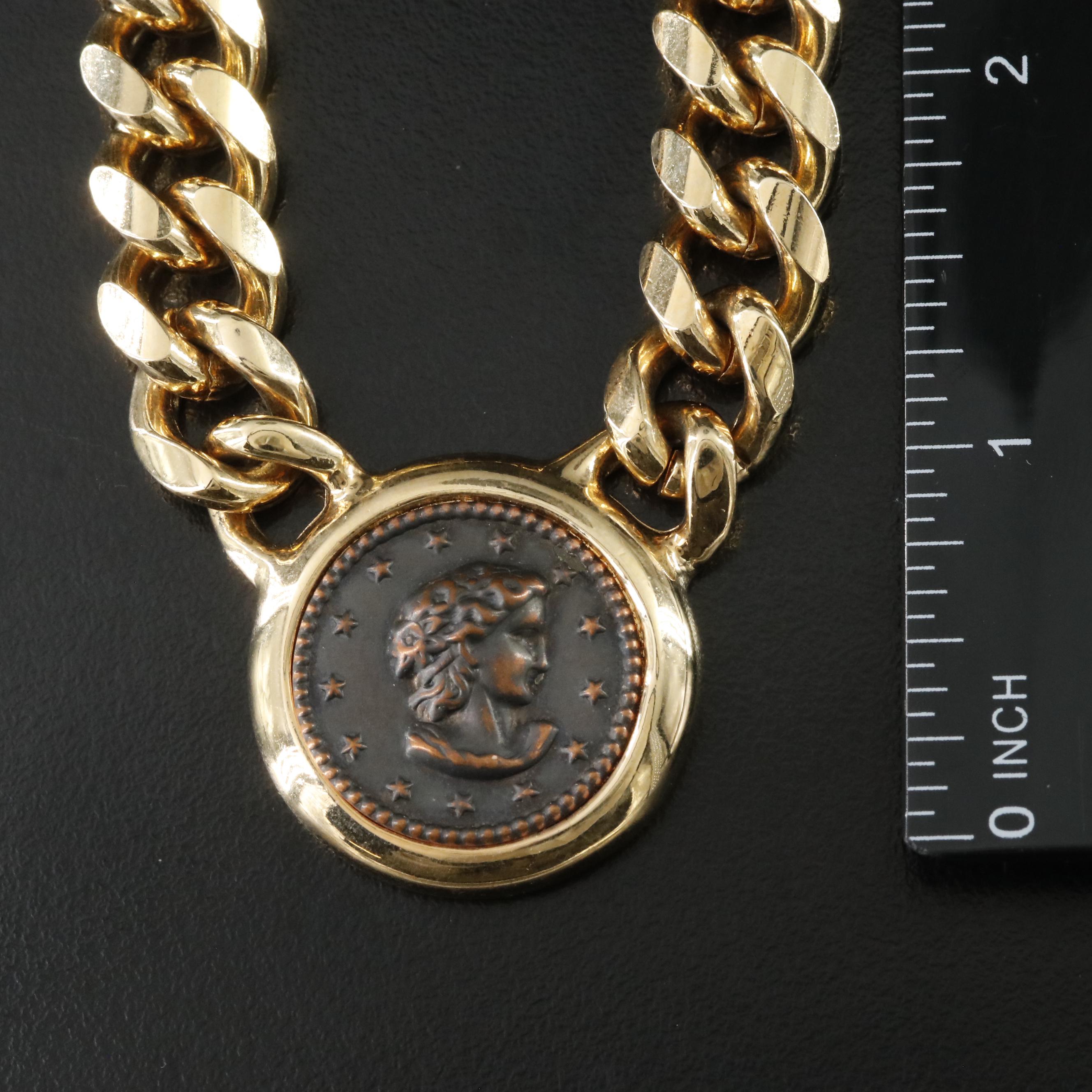 Replica Coin Necklace and Earrings