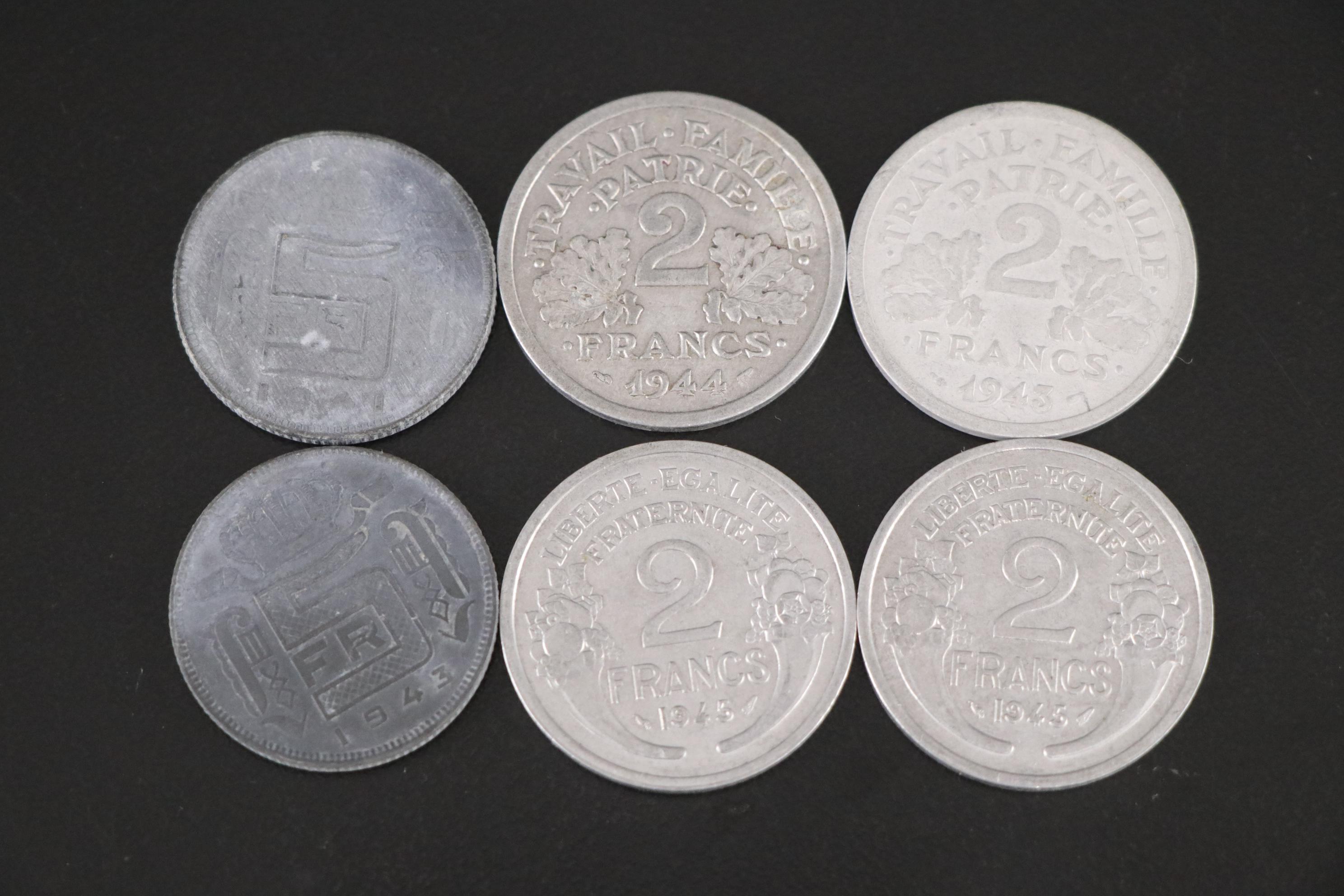 World War II Era European Zinc and Aluminum Coins