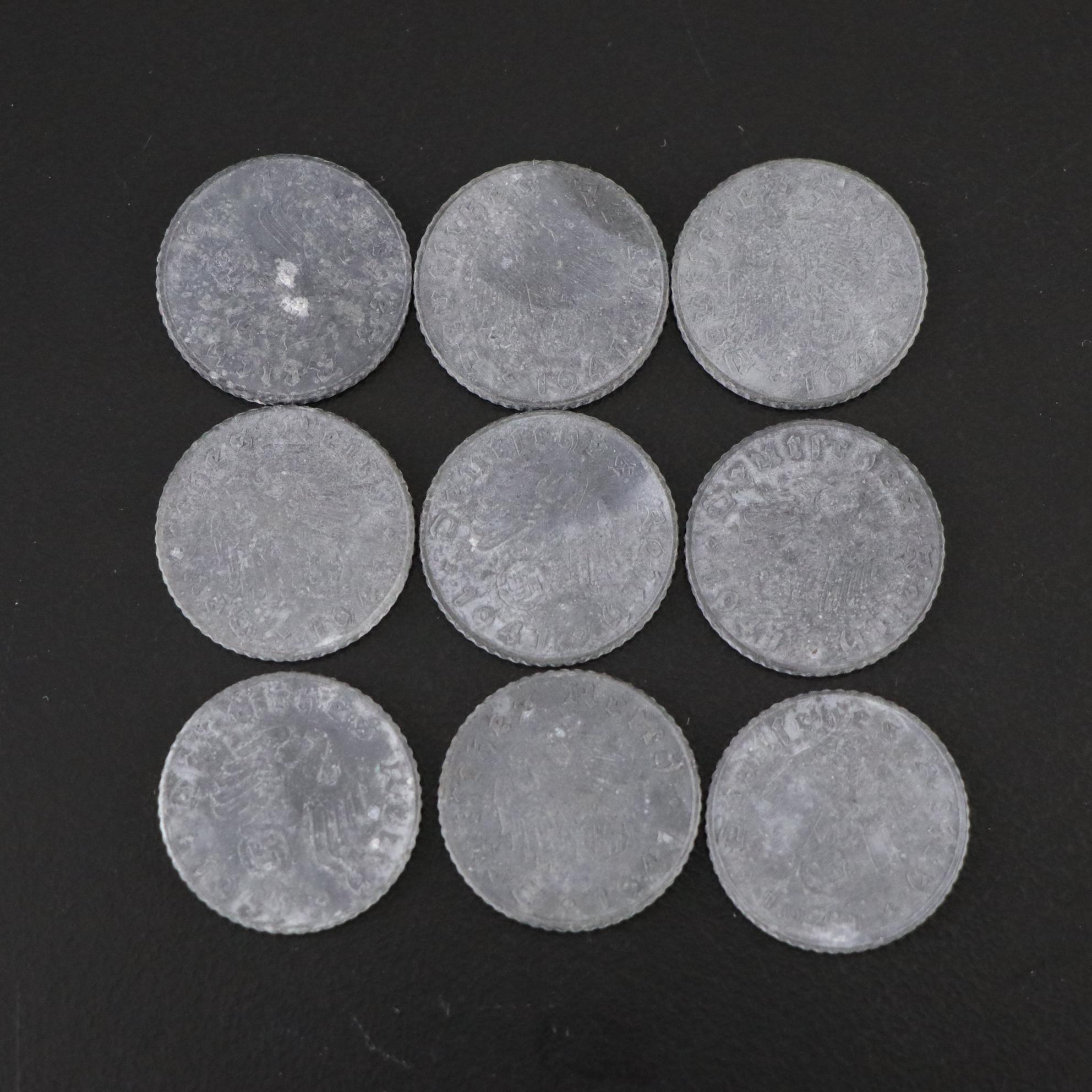 World War II Era European Zinc and Aluminum Coins