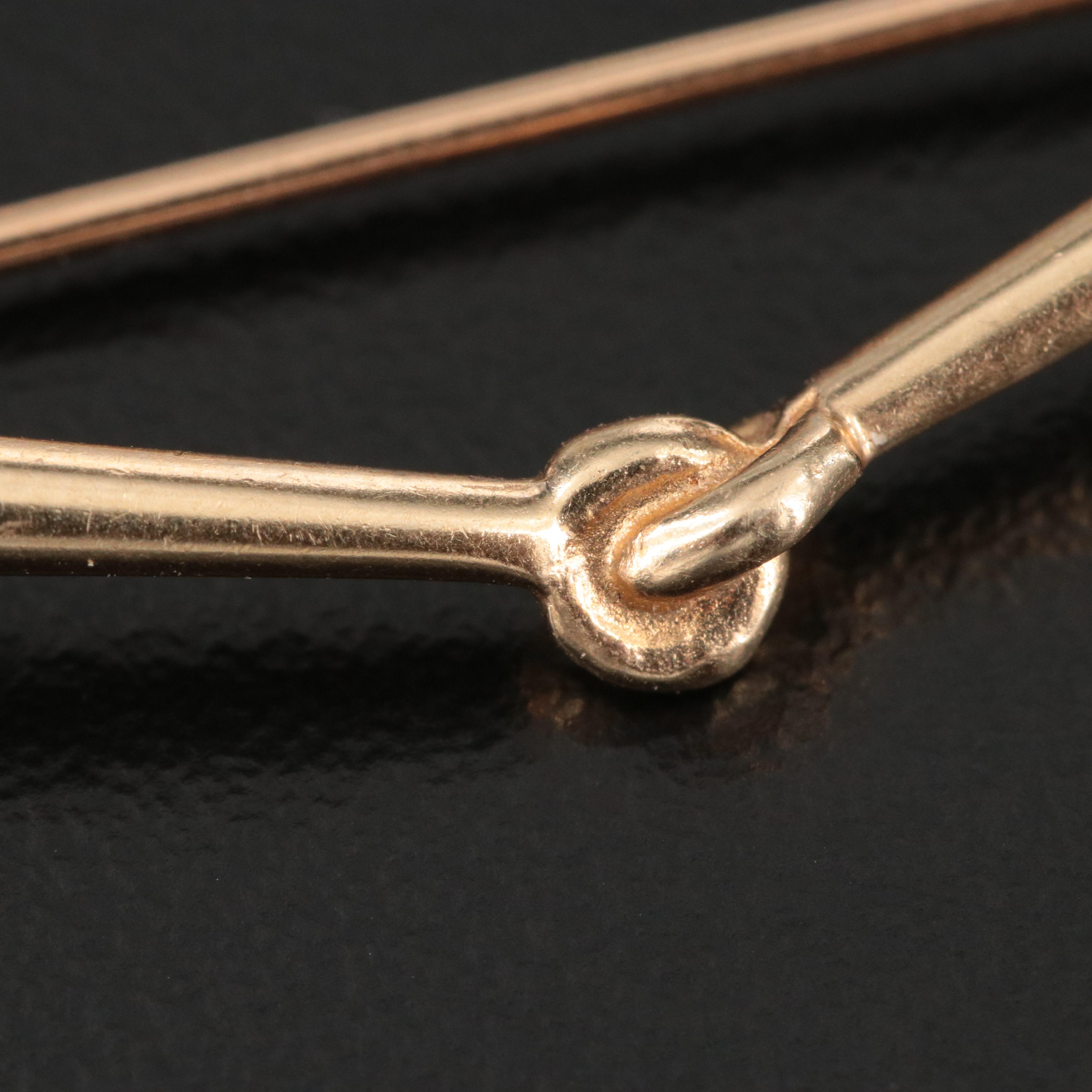 14K Horse Bit Brooch