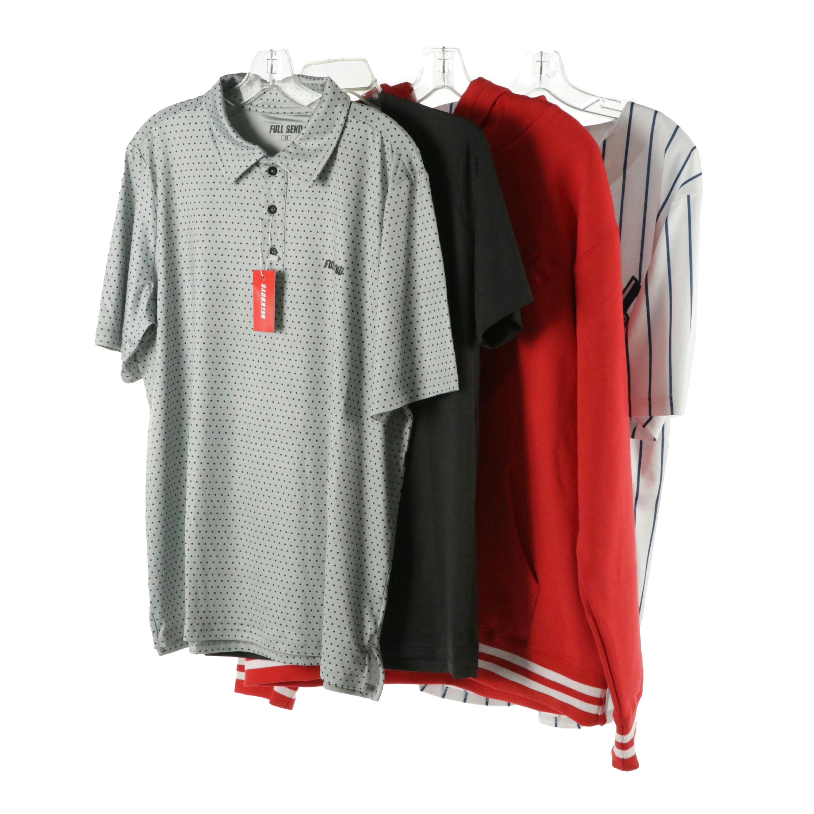 Men's Full Send Polo Shirt, T-Shirt, "Nelk Boys" Hoodie and Jersey, With Tags
