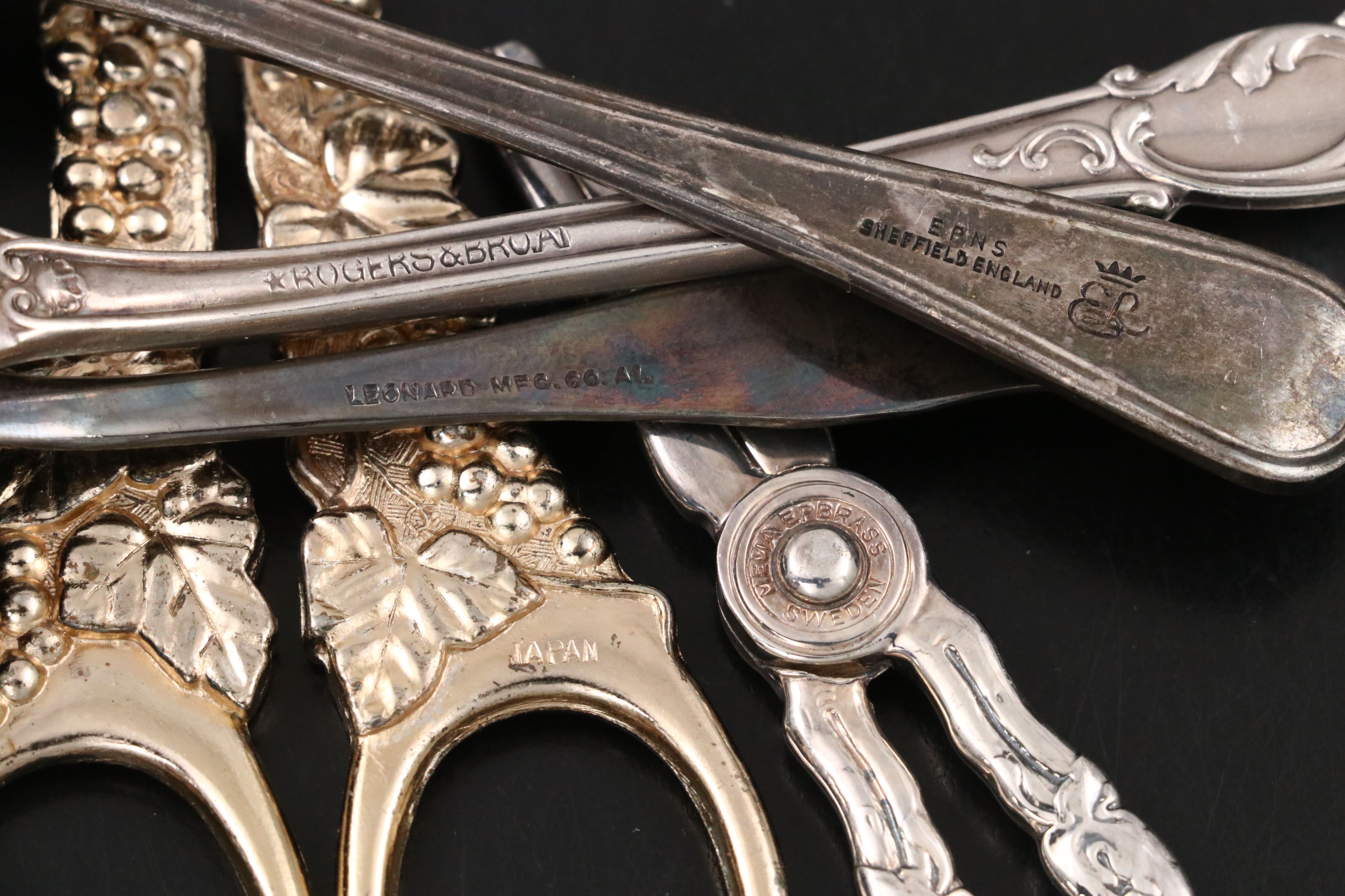 Mother-of-Pearl Serving Spoon and Other Ornate Serving Utensils
