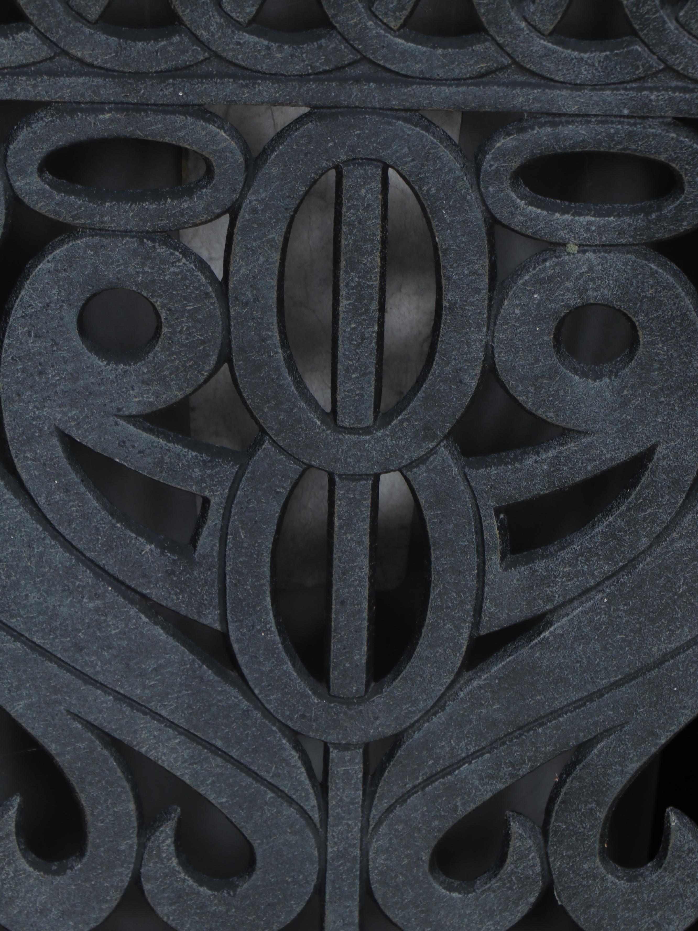 Cast Metal Decorative Covered Outdoor Trash Can