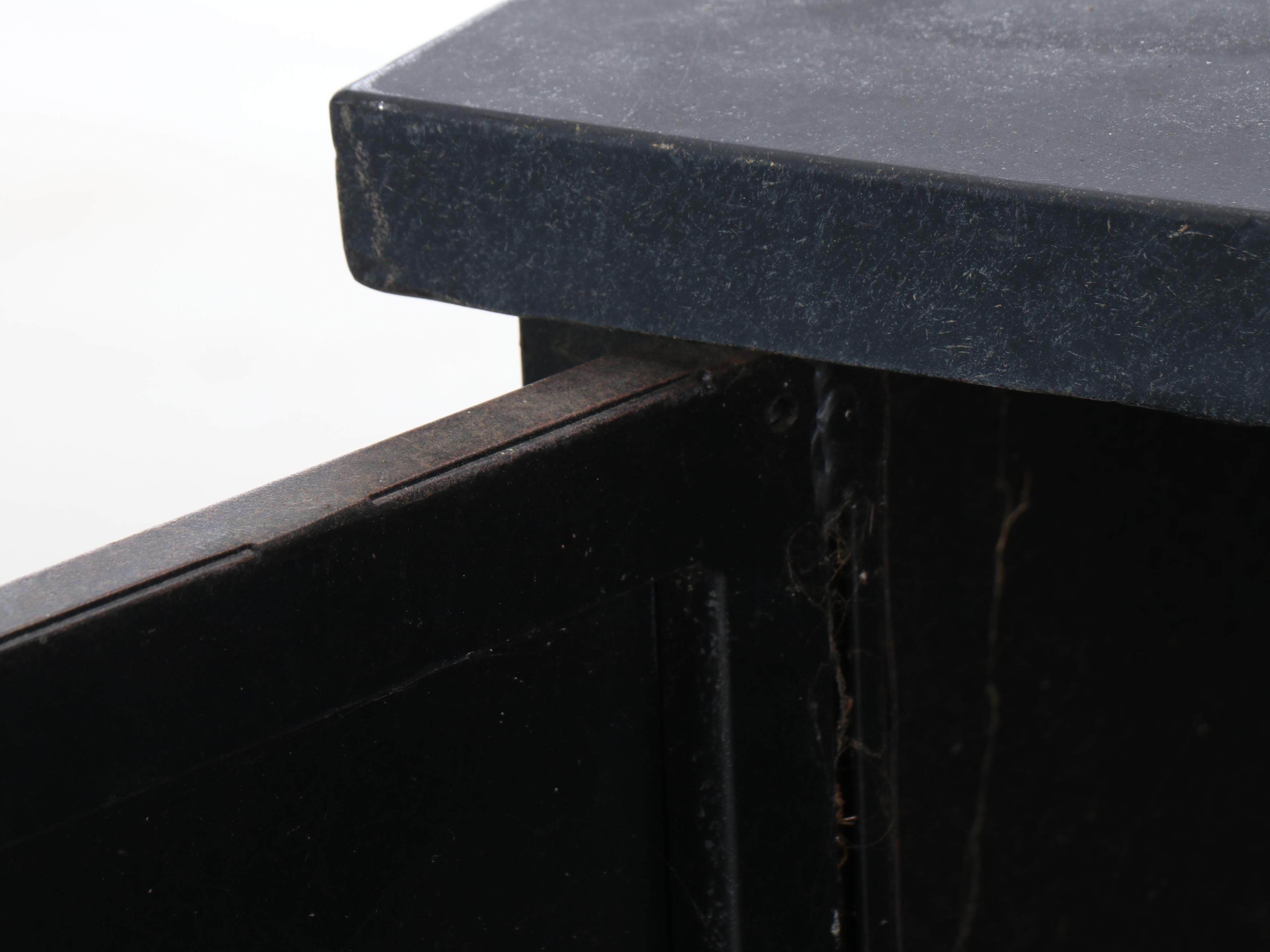 Cast Metal Decorative Covered Outdoor Trash Can