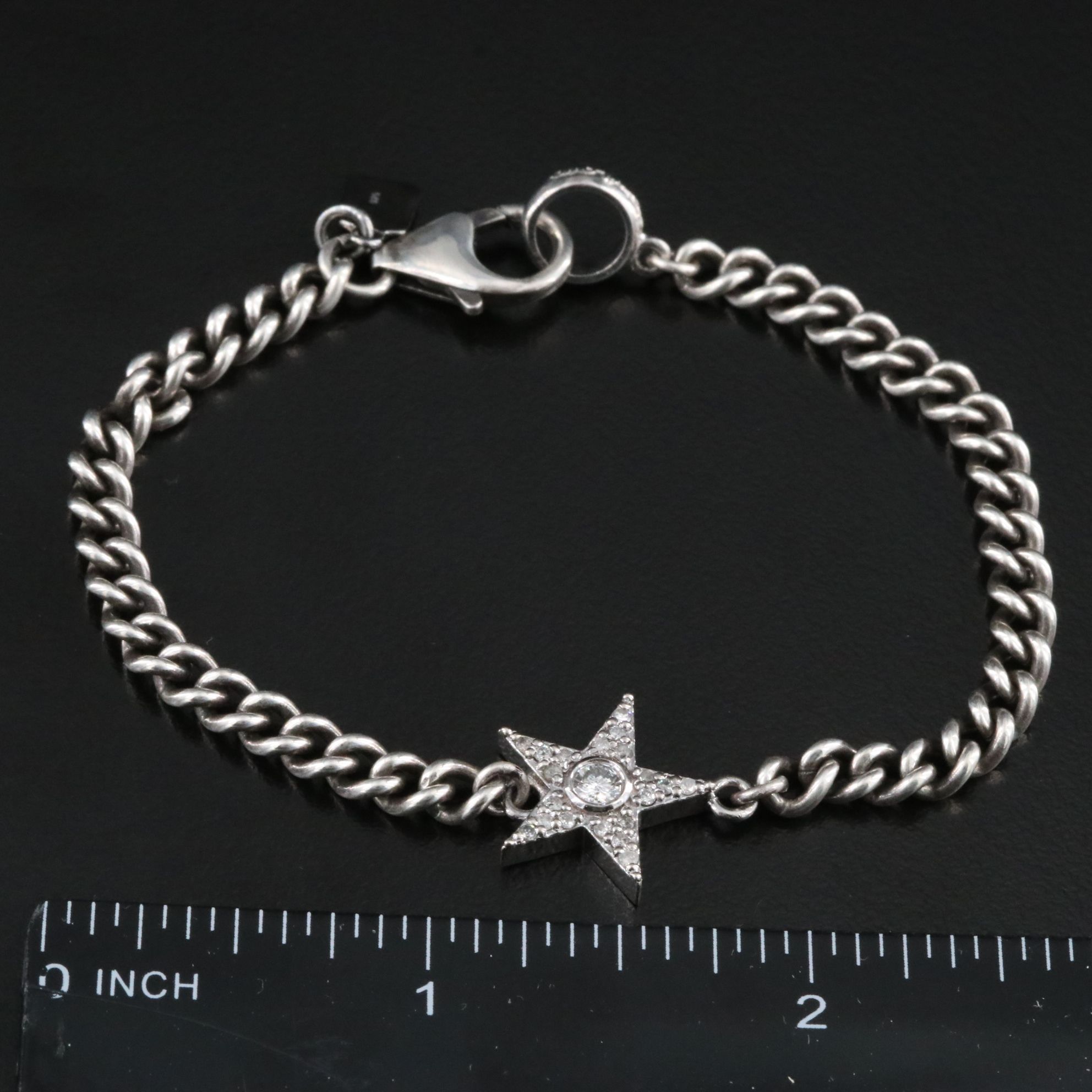Sheryl Lowe Sterling 0.36 CTW Diamond Star Bracelet