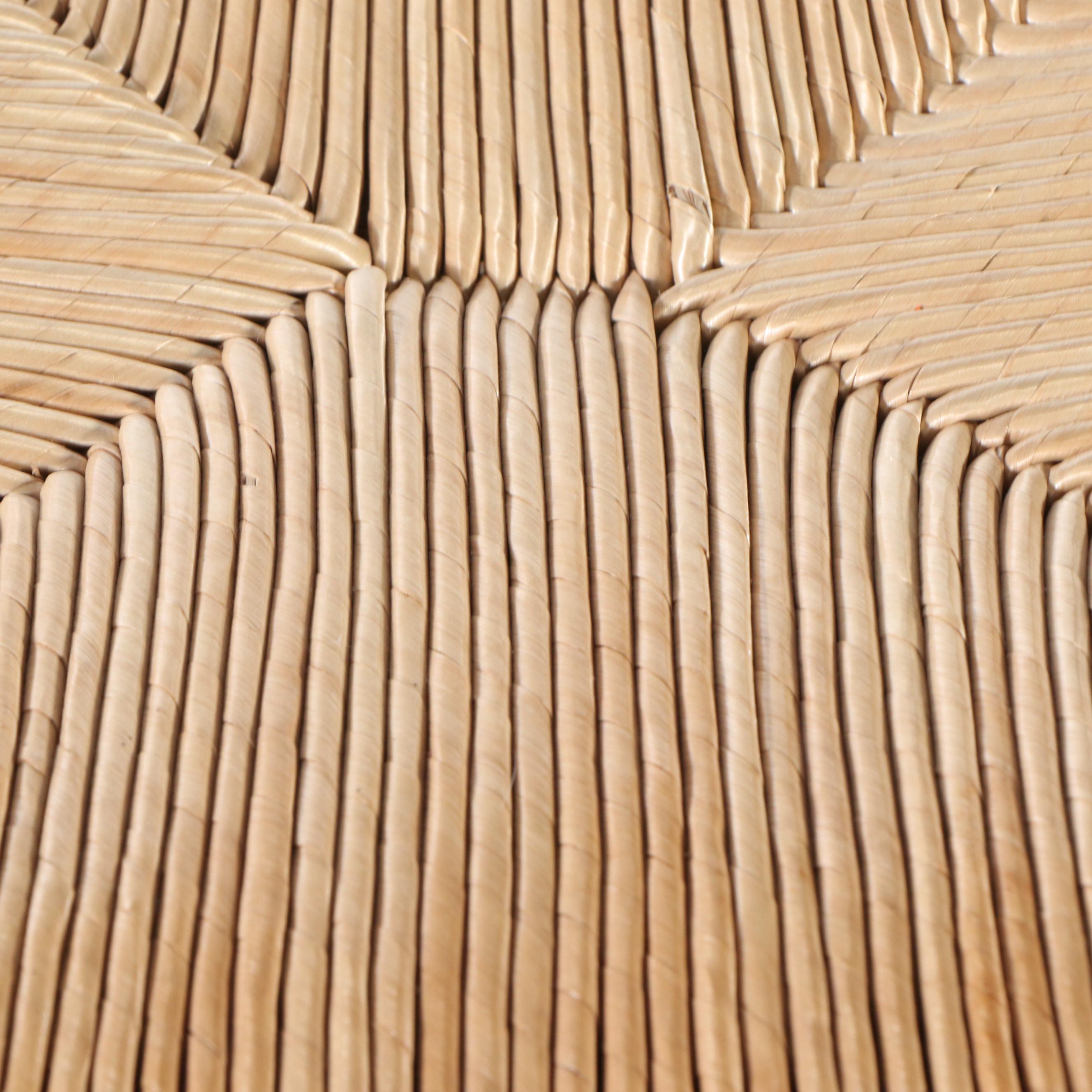 Pair of Contemporary Painted Barstools with Rush Seats