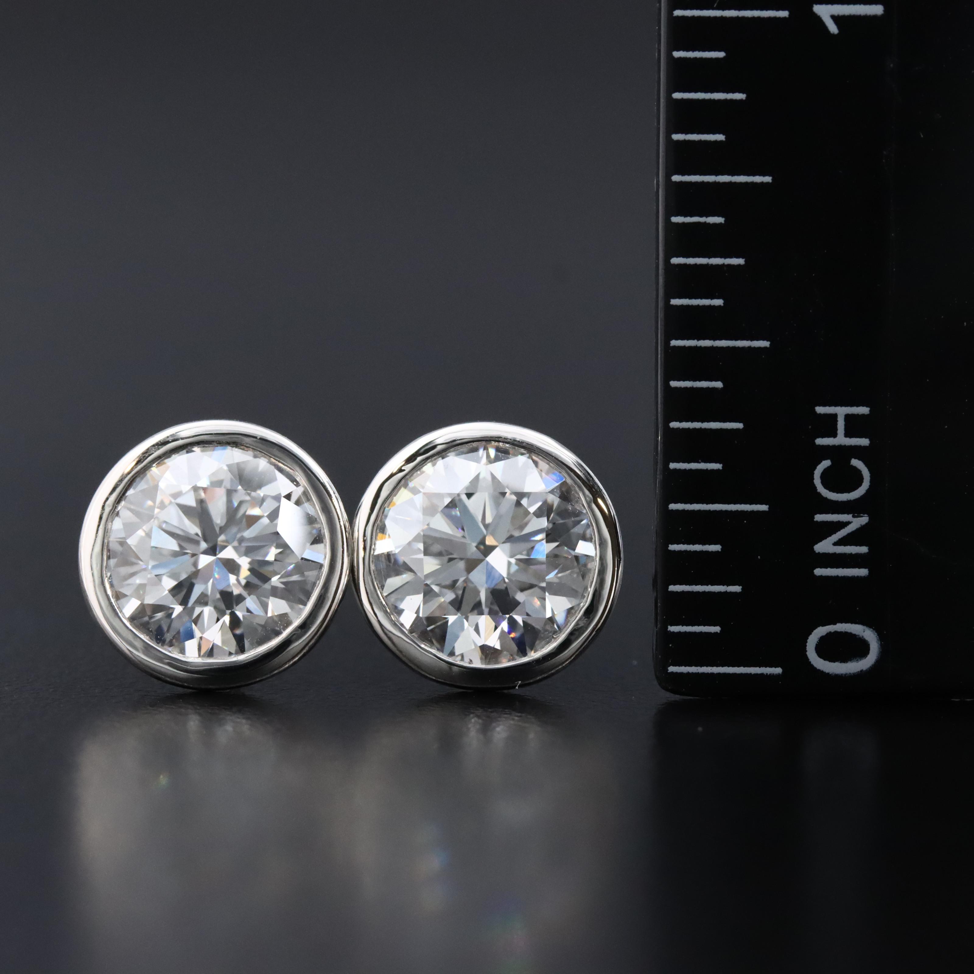 Platinum 5.07 CTW Lab Grown Diamond Solitaire Earrings with IGI Reports