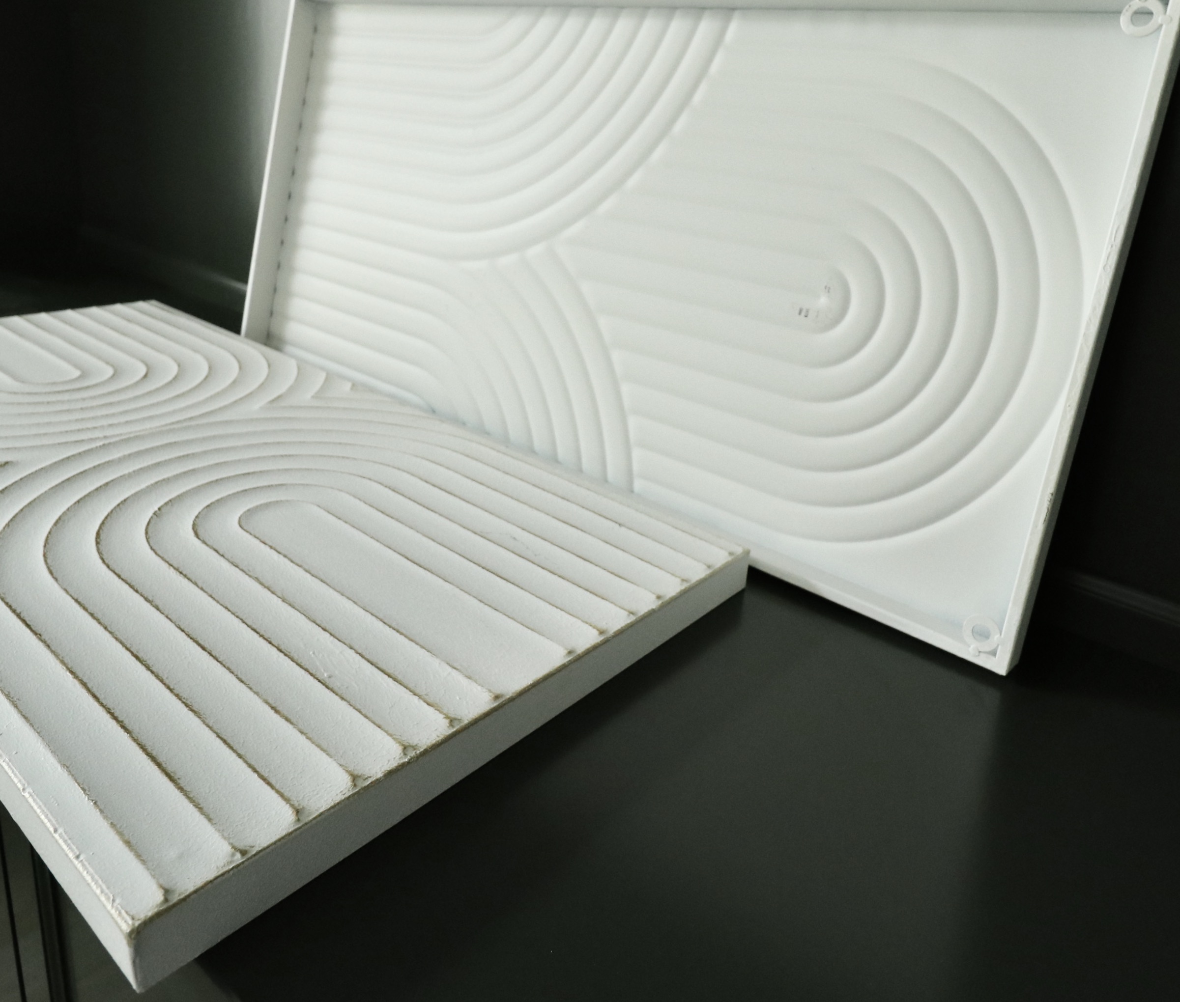 Pair of Textured Metal Wall Décor Pieces