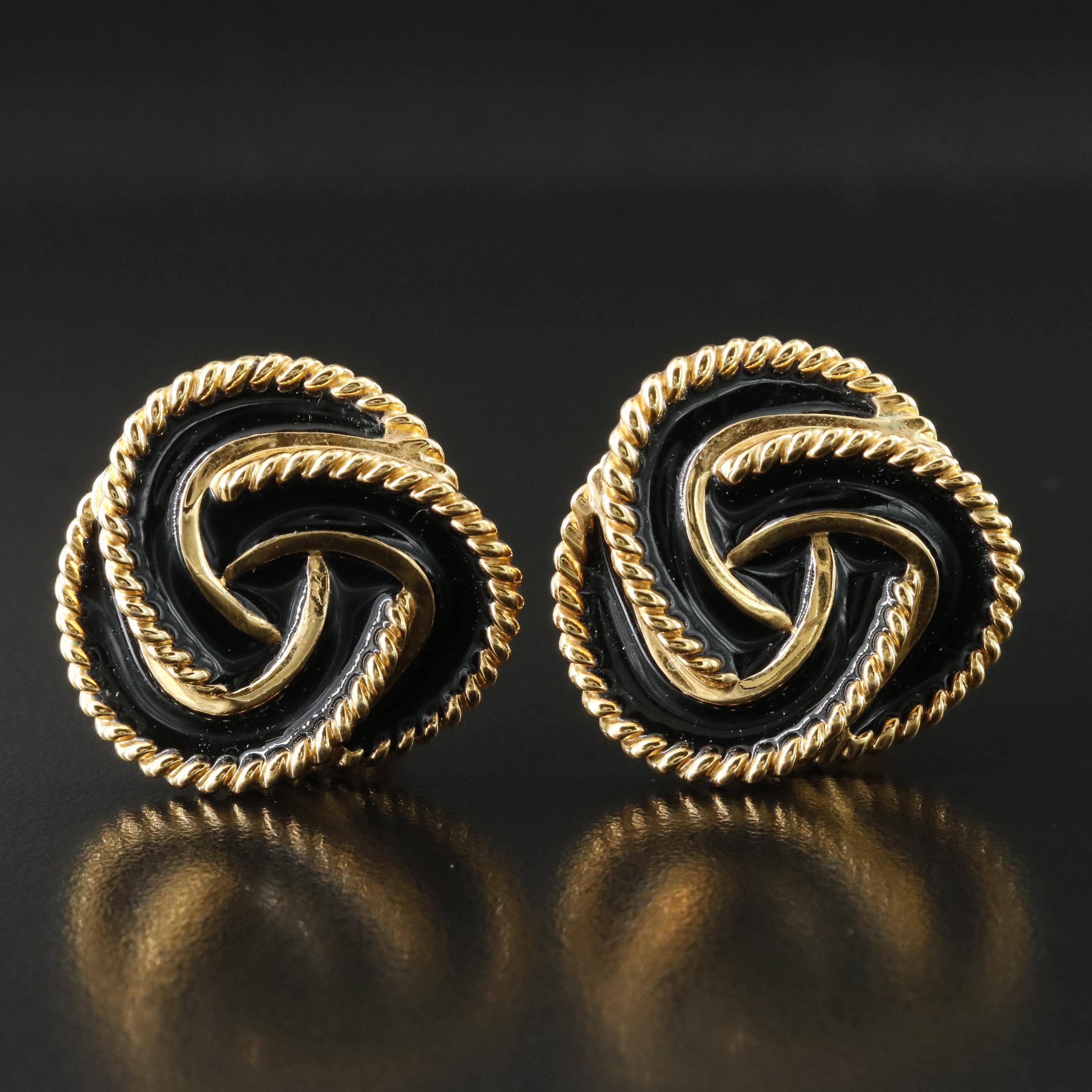 St. John Enamel Knot Earrings