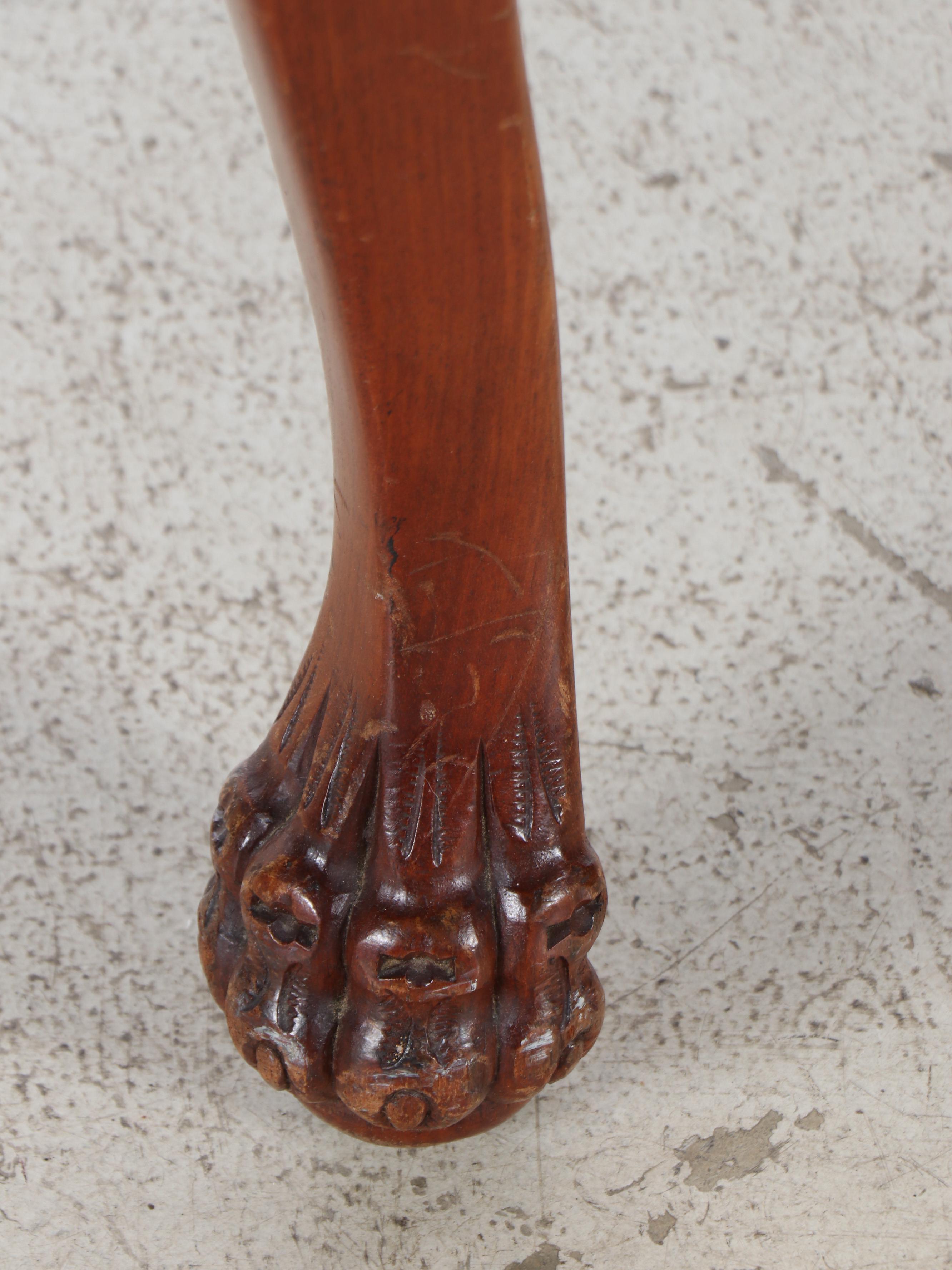 Pair of Chippendale Style Mahogany Armchairs, Late 20th Century