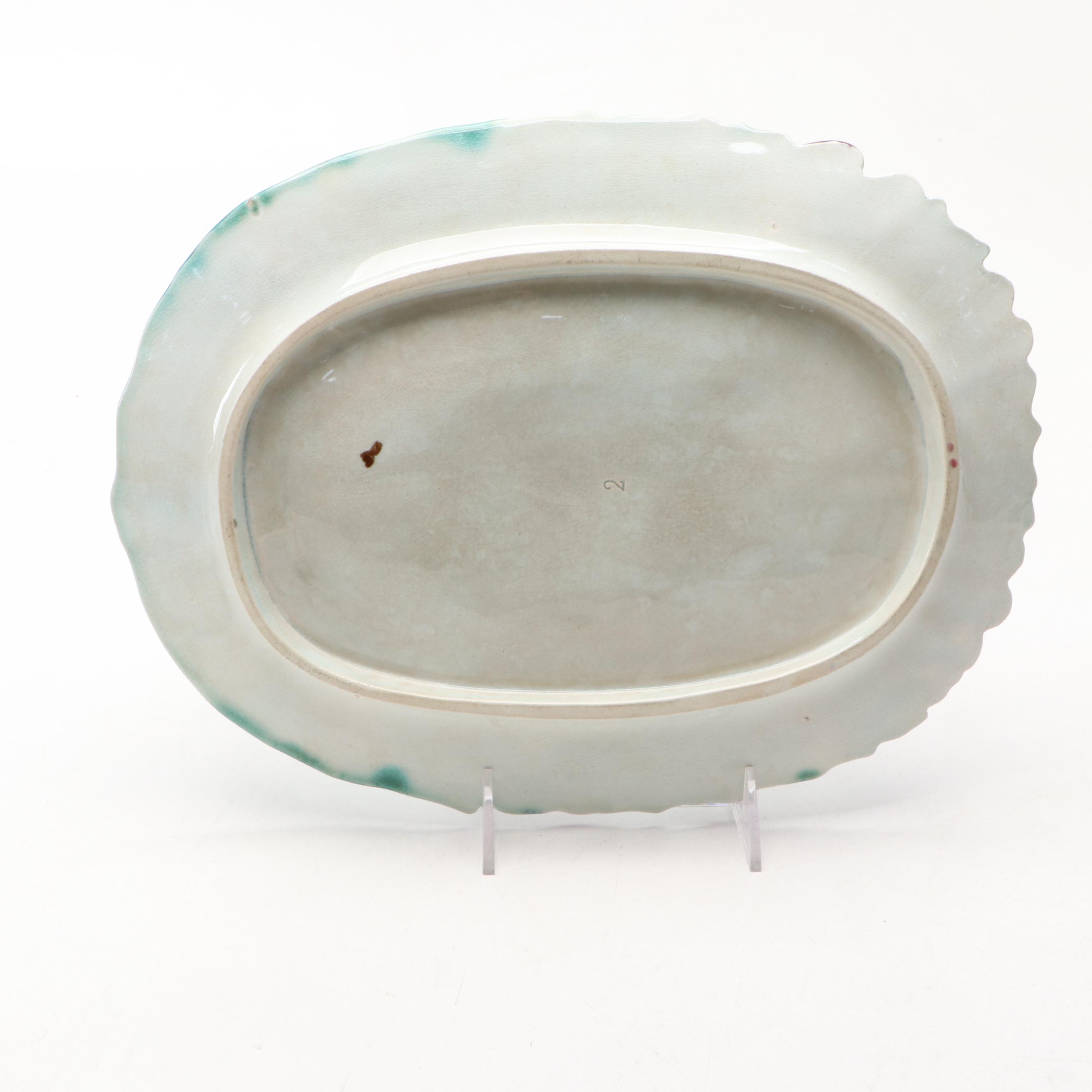 Tin-Glazed Ceramic Asparagus Serving Dishes