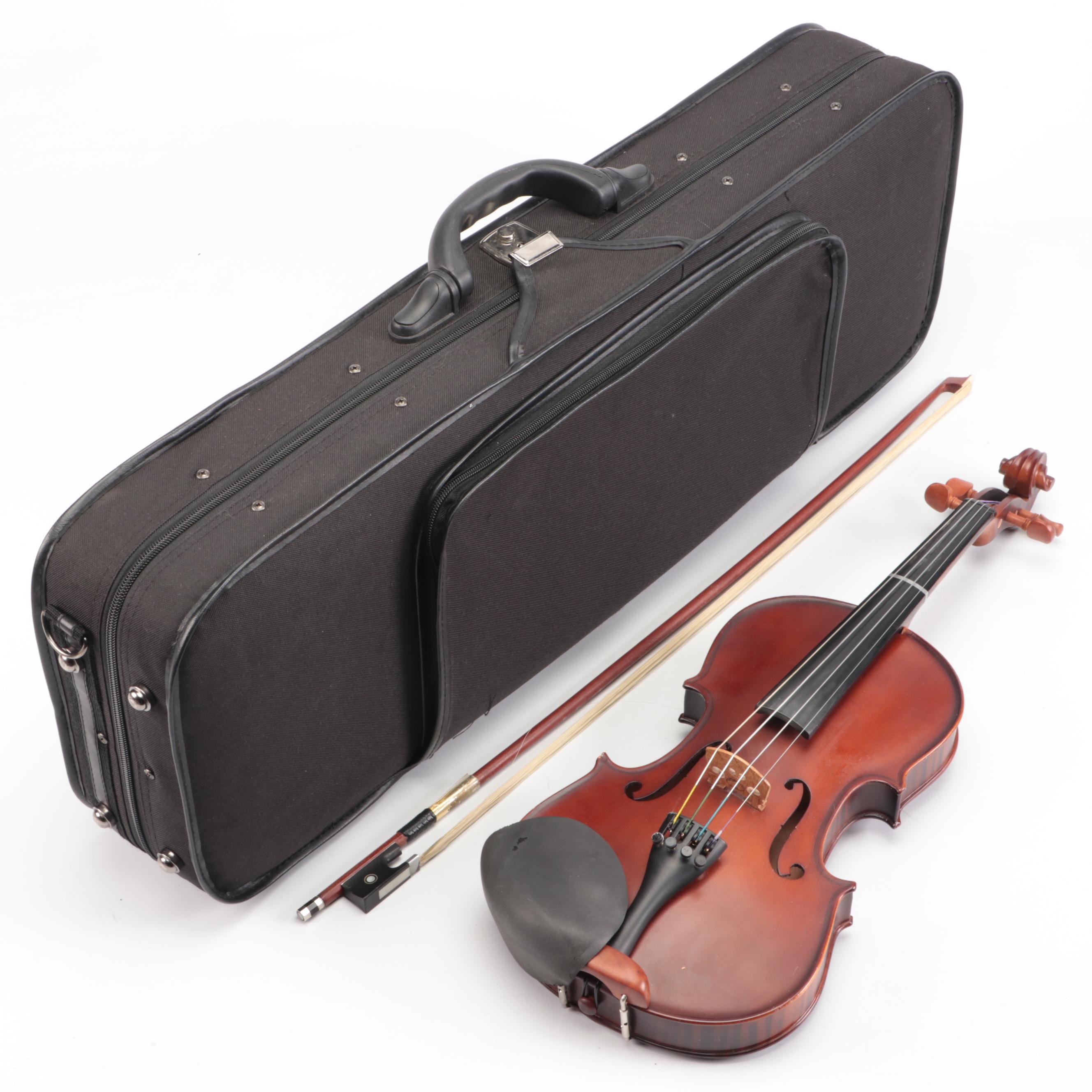 Chinese 4/4 Size Violin with Bow and Case