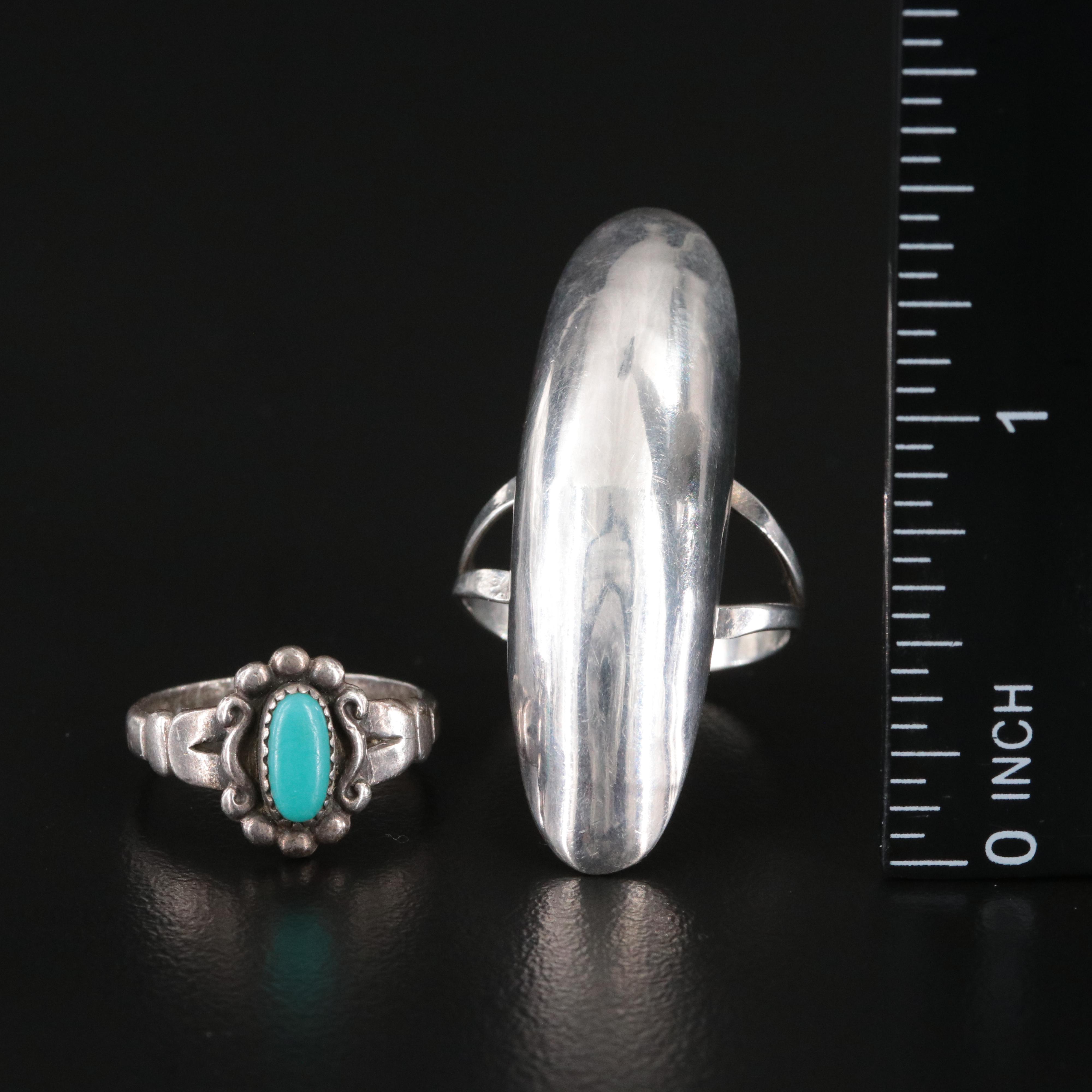 Sterling Turquoise and Malachite Ring Collection Featuring Bell Trading Co.