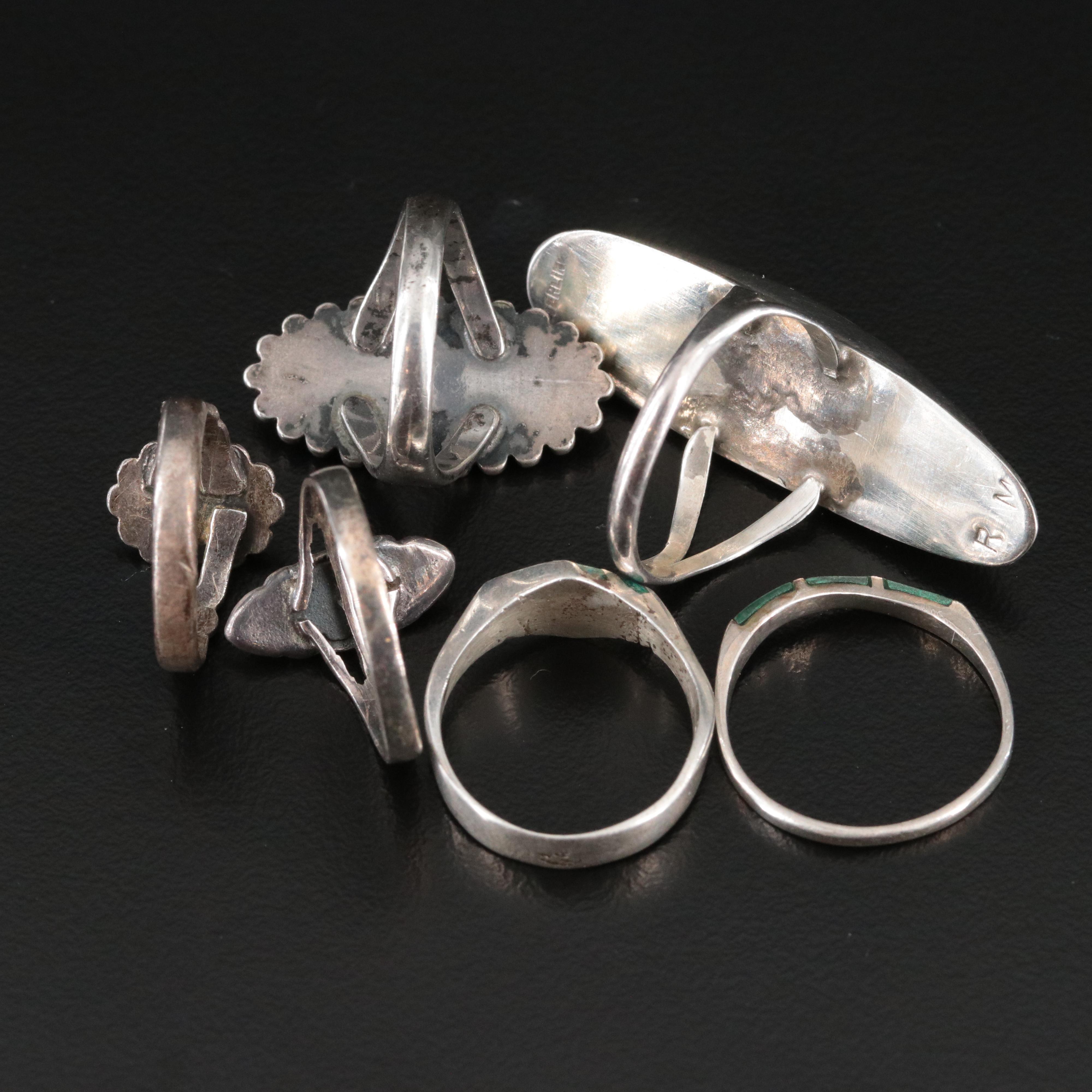 Sterling Turquoise and Malachite Ring Collection Featuring Bell Trading Co.