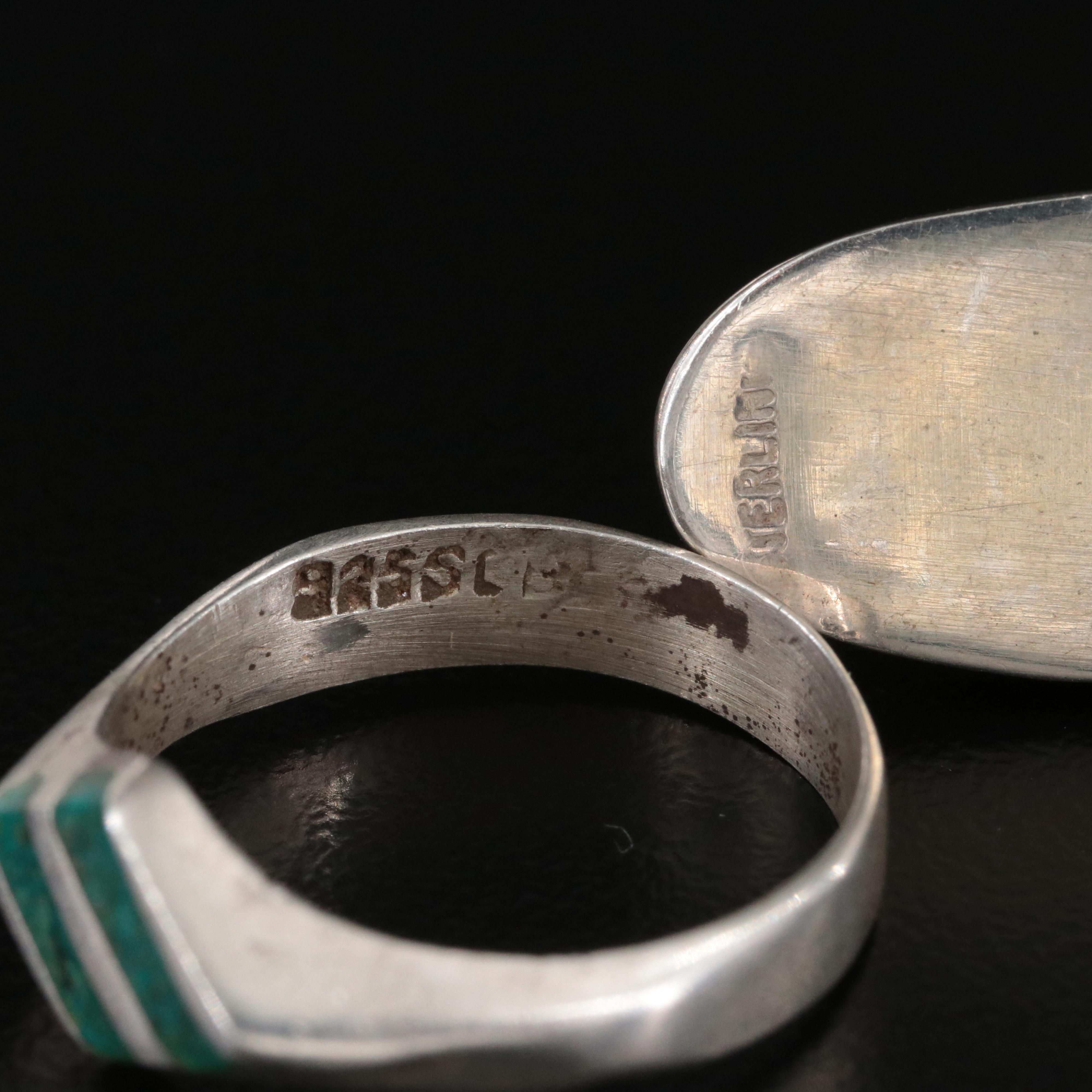 Sterling Turquoise and Malachite Ring Collection Featuring Bell Trading Co.