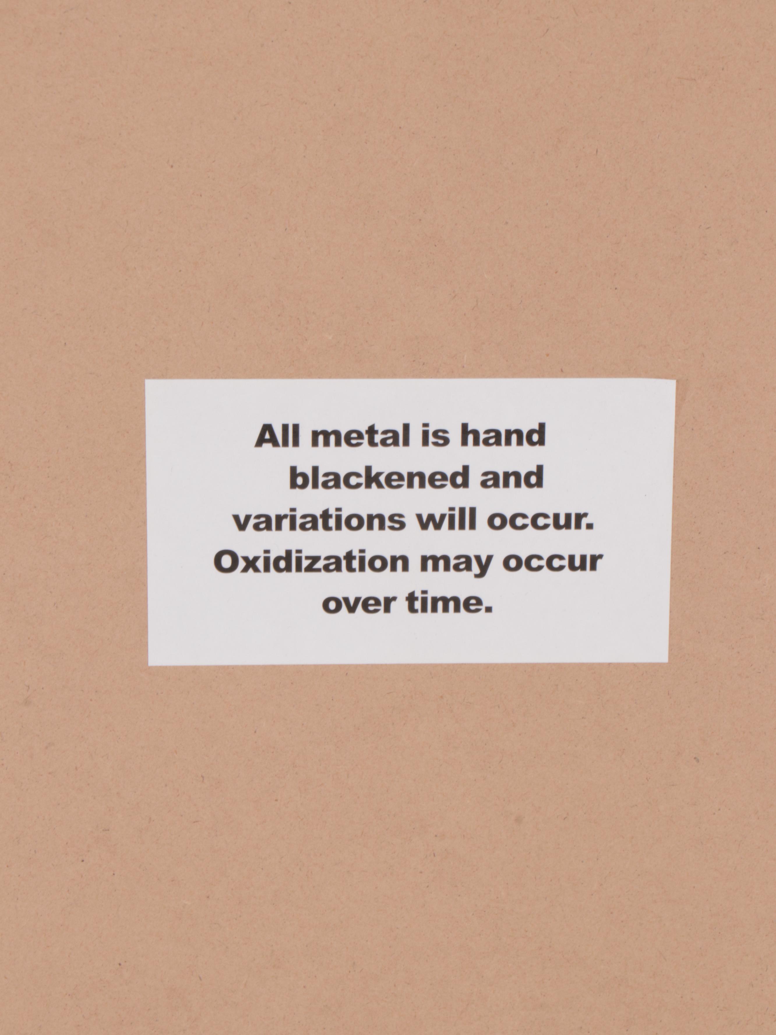 Restoration Hardware Blackened  Metal Frame Wall Mirror