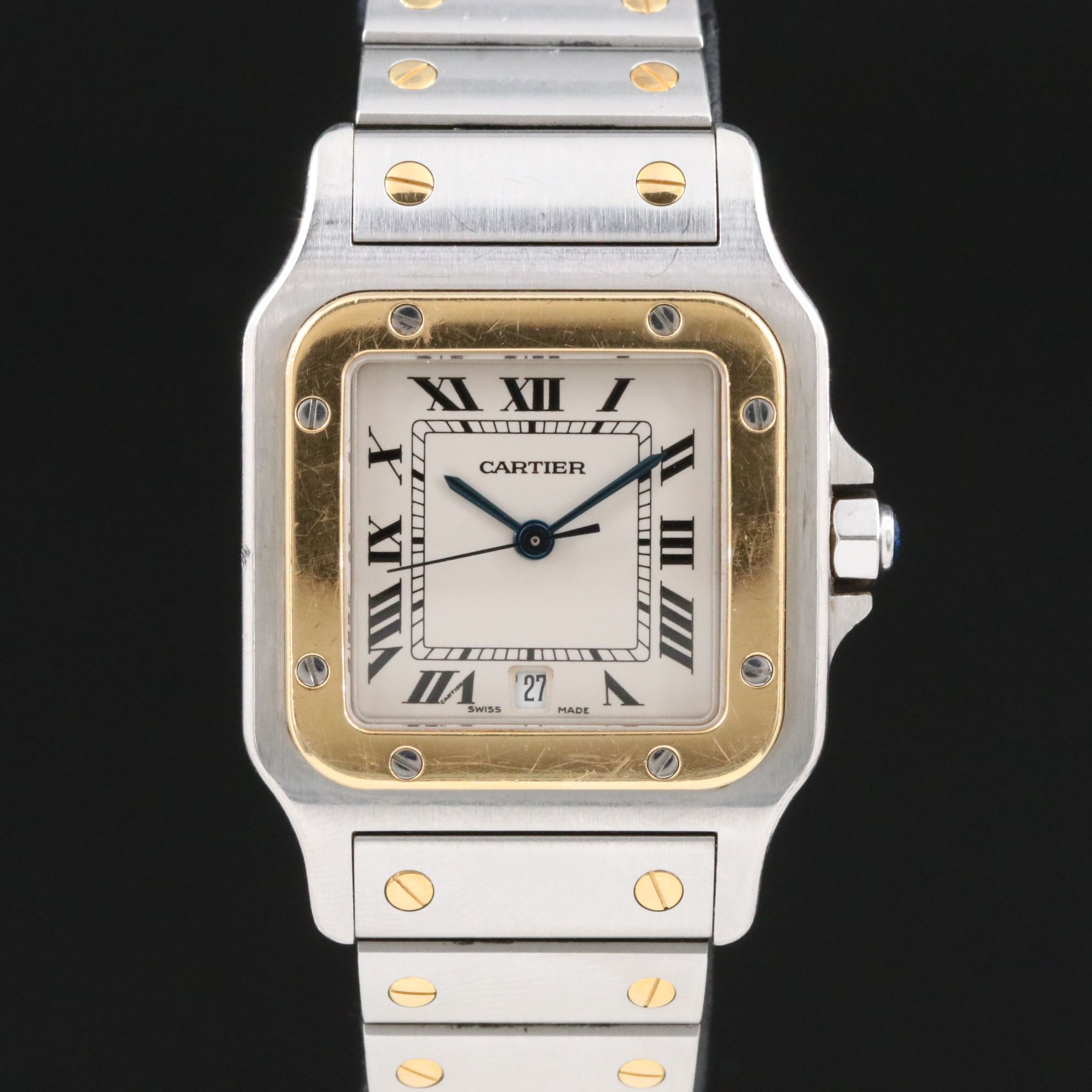 Cartier Santos 18K & Steel Watch