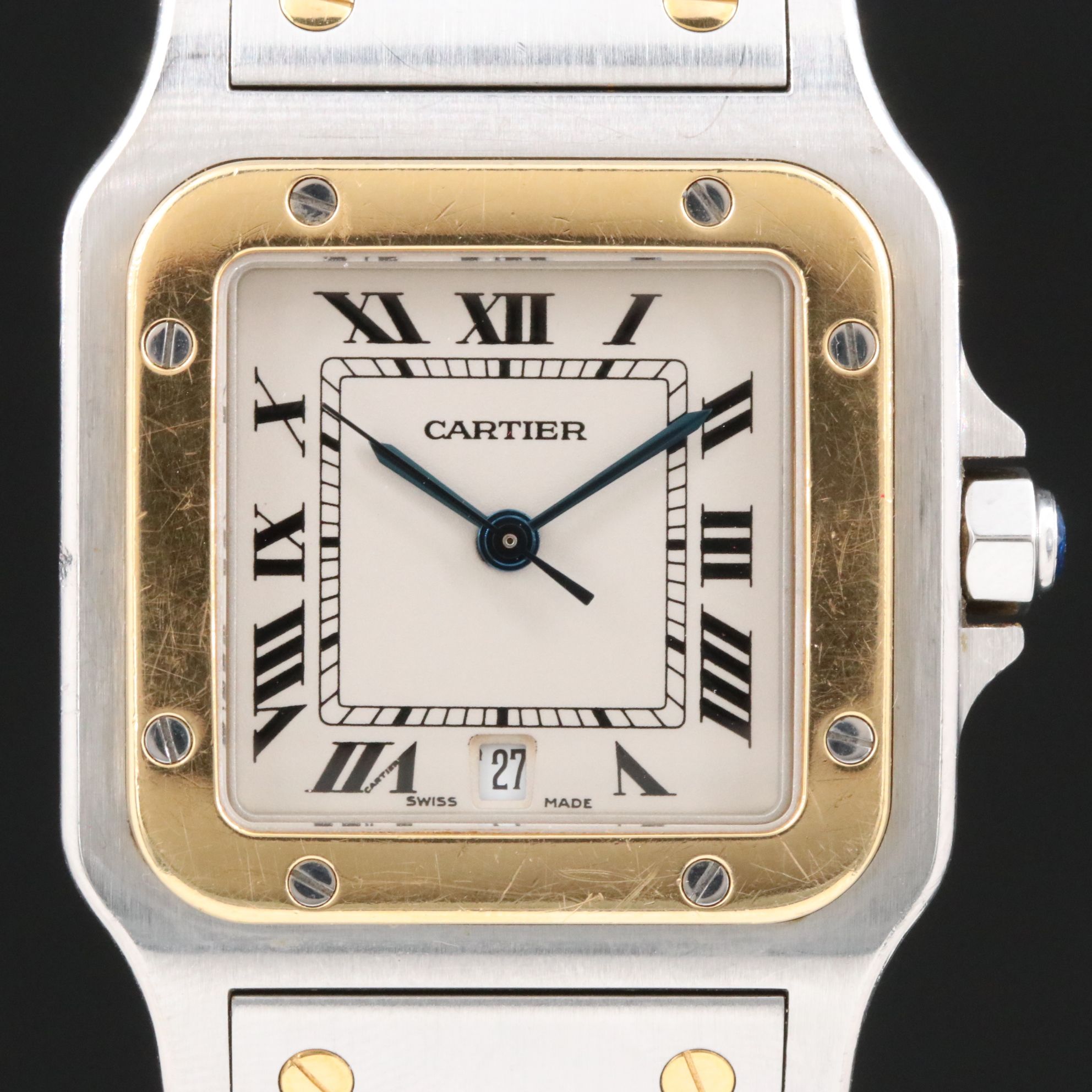 Cartier Santos 18K & Steel Watch
