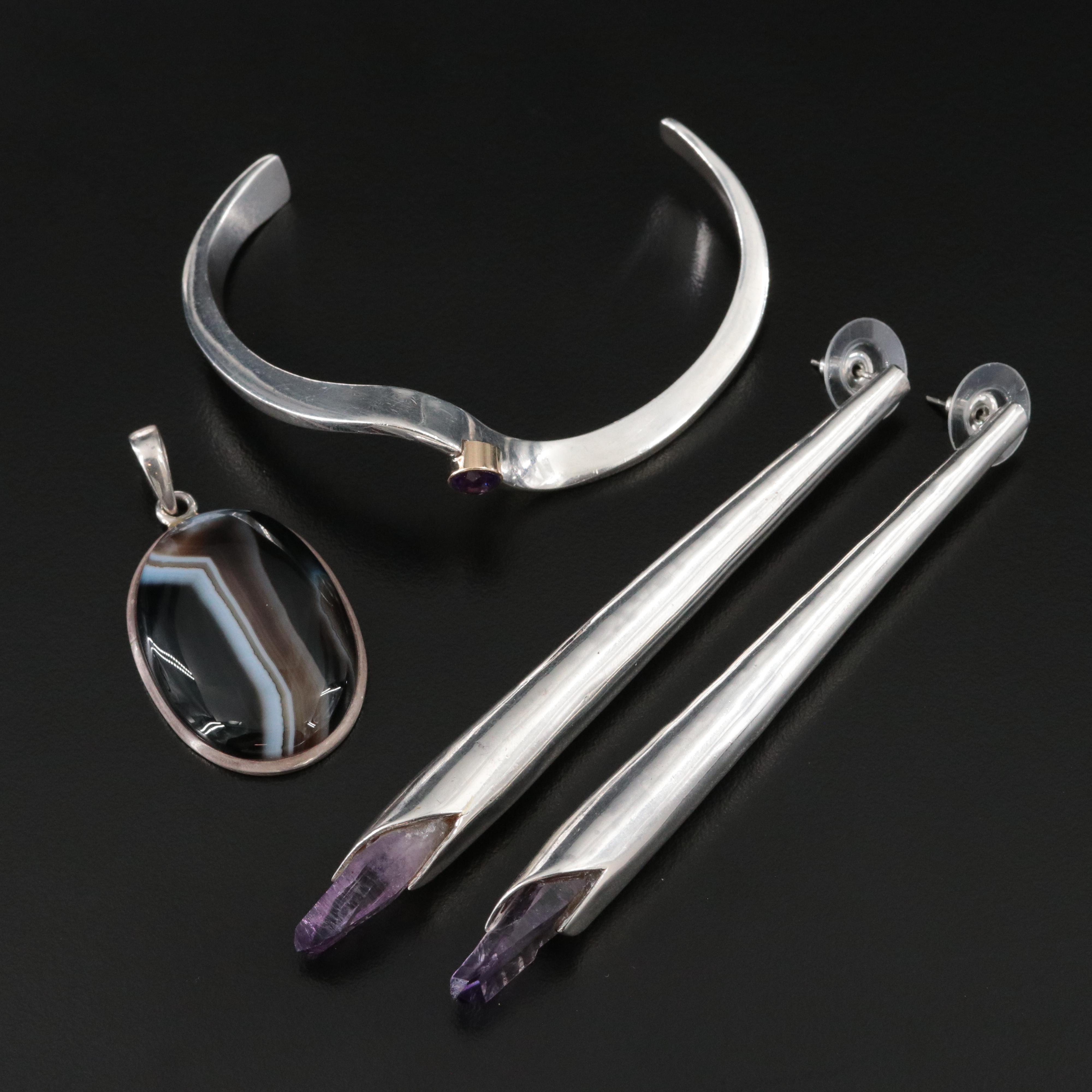 Modern Sterling Jewelry Collection with 14K Accent