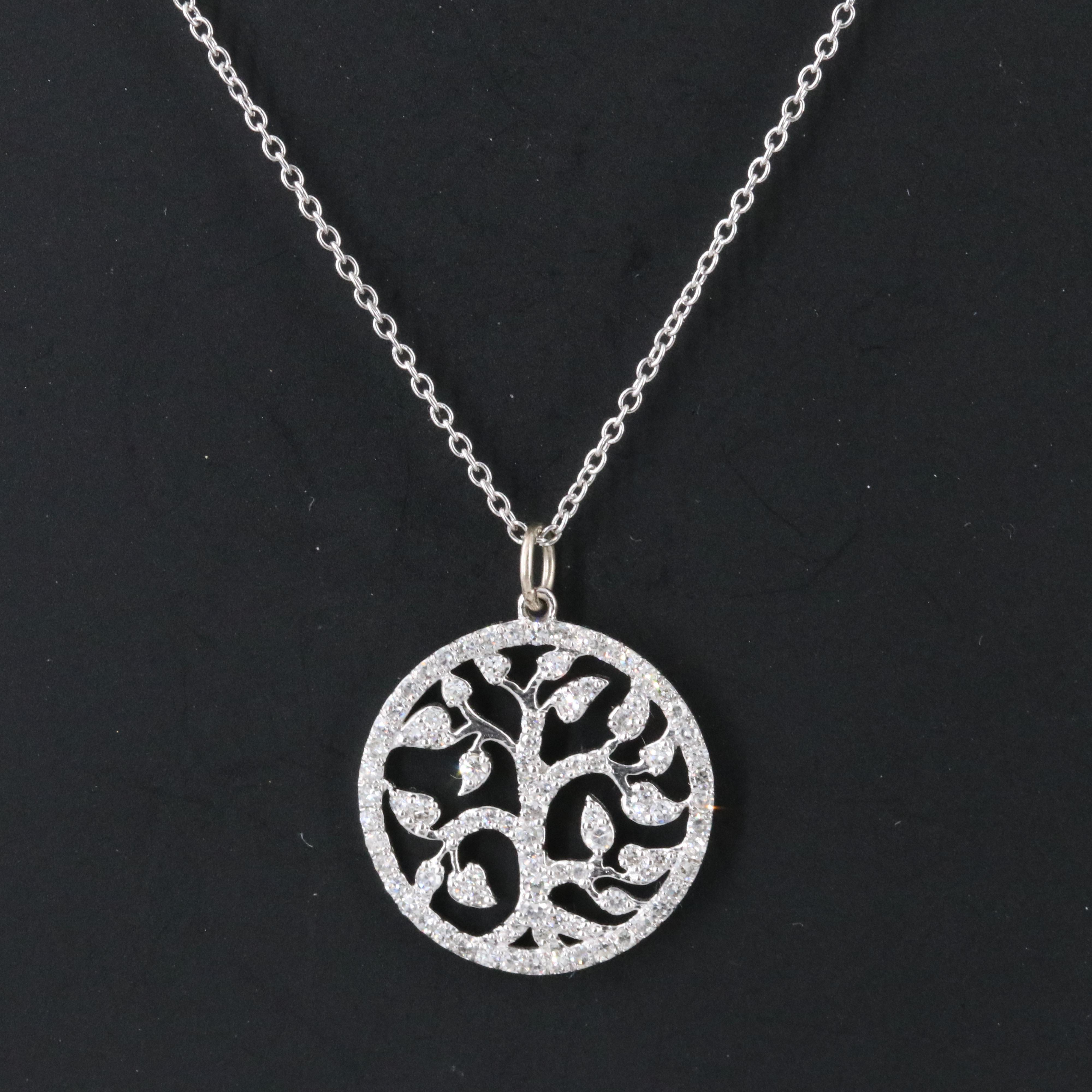 14K 0.50 CTW Diamond Tree of Life Pendant Necklace