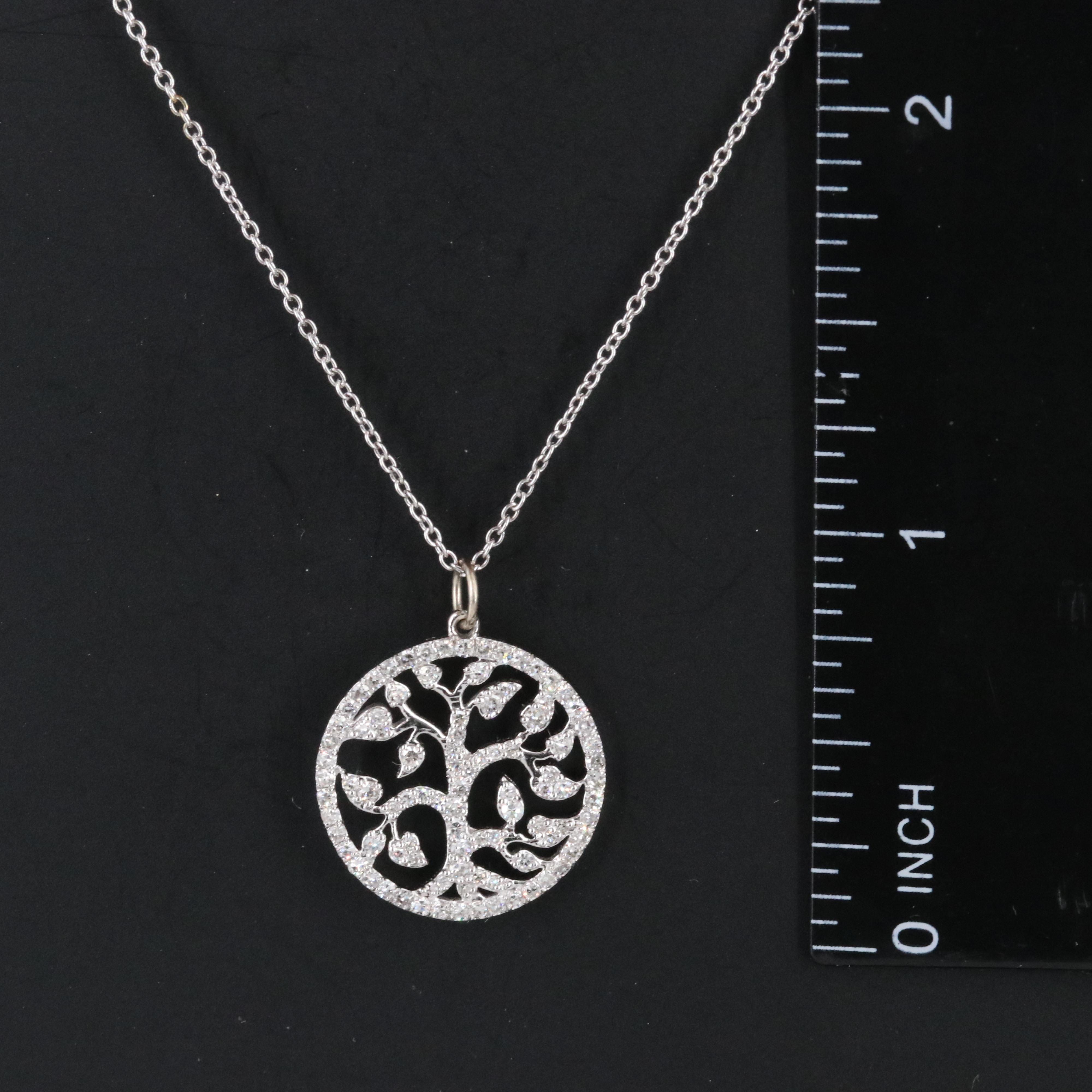 14K 0.50 CTW Diamond Tree of Life Pendant Necklace