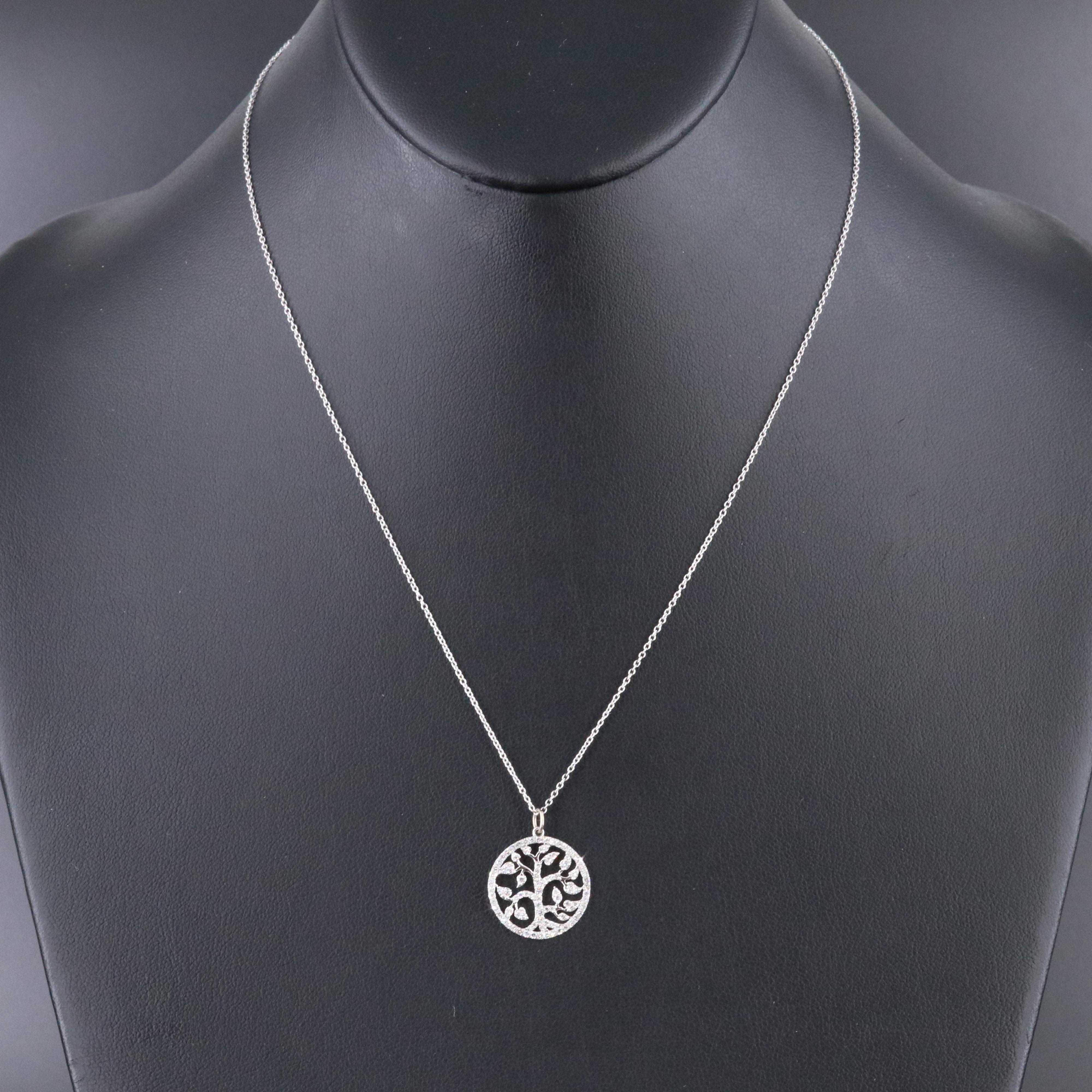 14K 0.50 CTW Diamond Tree of Life Pendant Necklace