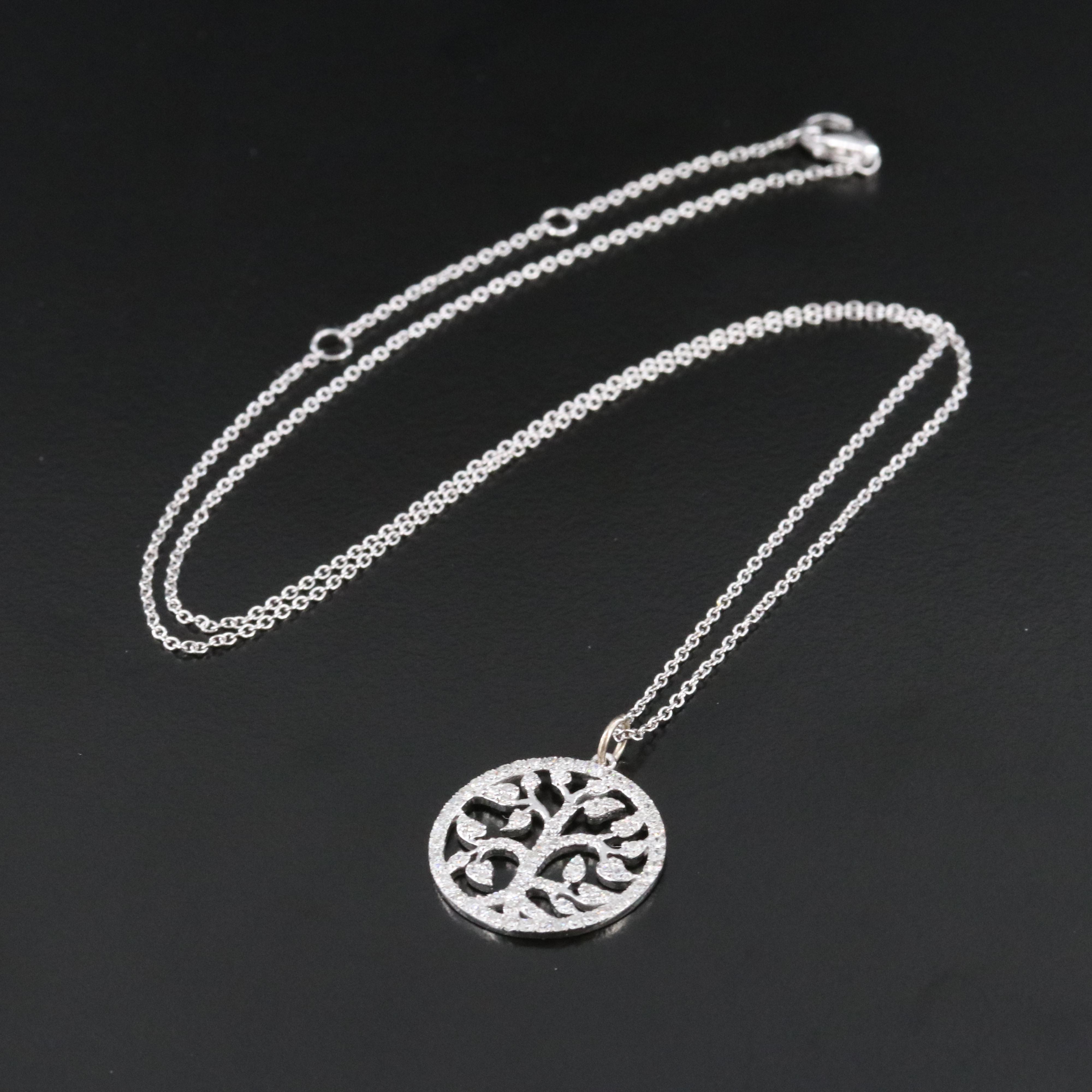 14K 0.50 CTW Diamond Tree of Life Pendant Necklace