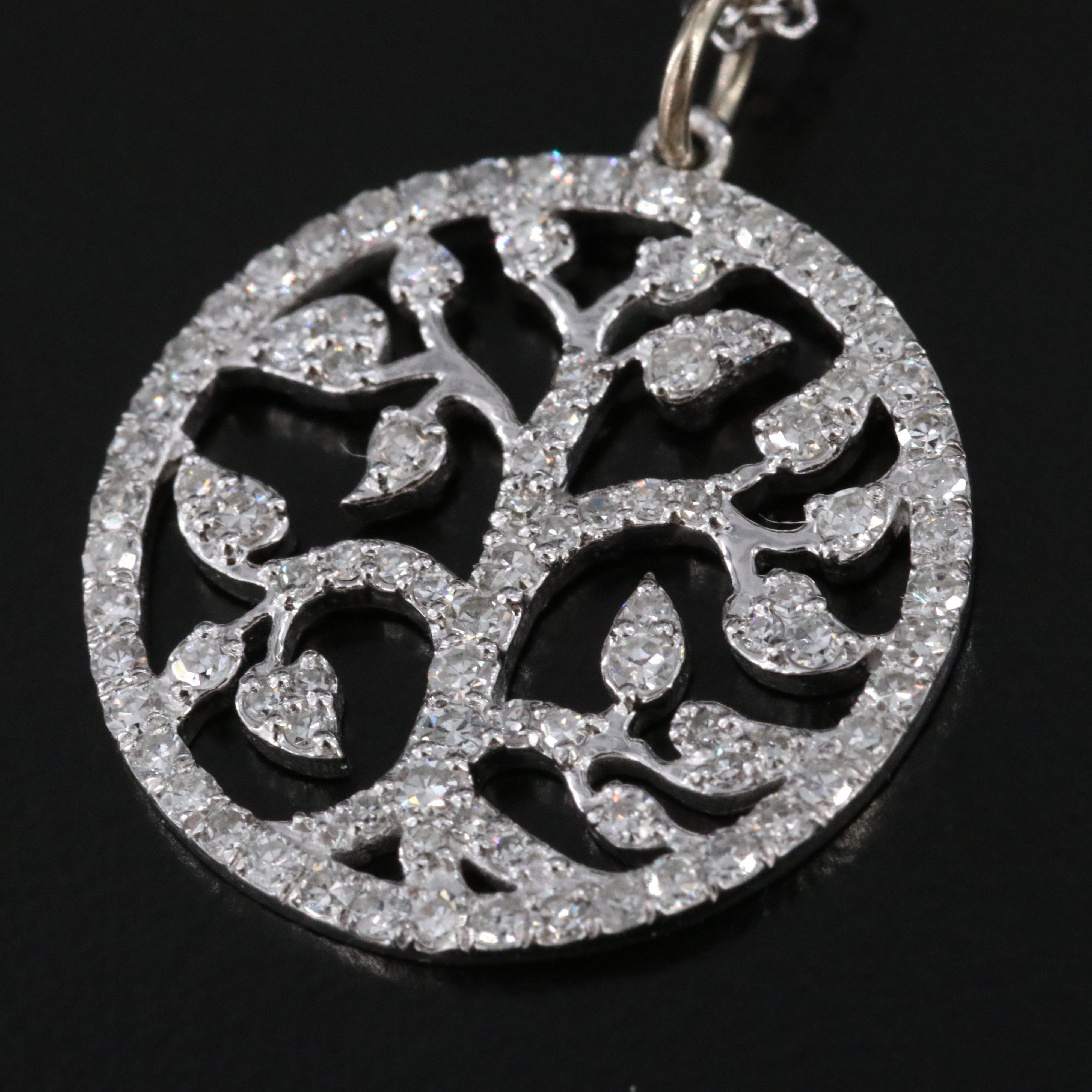 14K 0.50 CTW Diamond Tree of Life Pendant Necklace