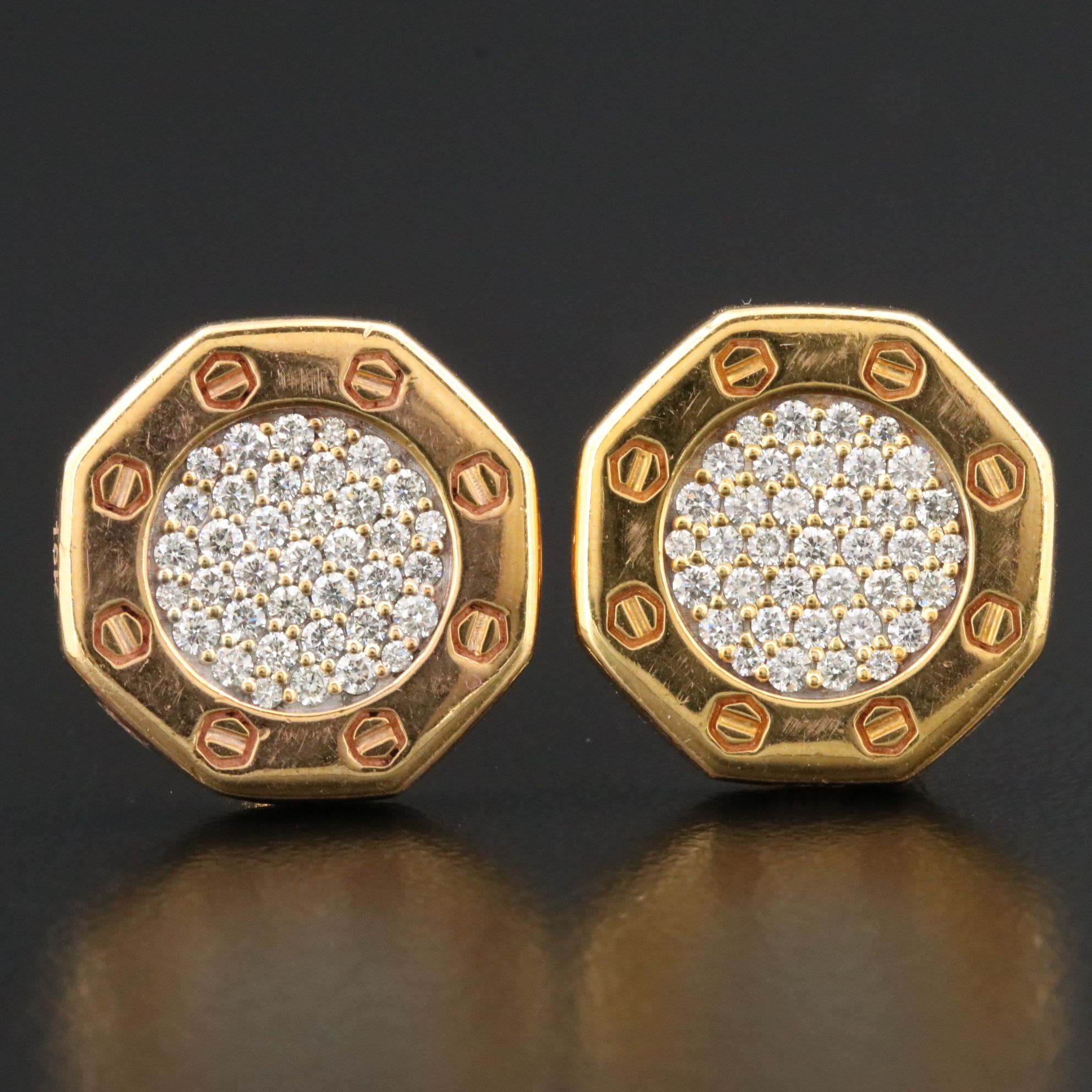 The Ice Champ 10K CTW Diamond Cufflinks