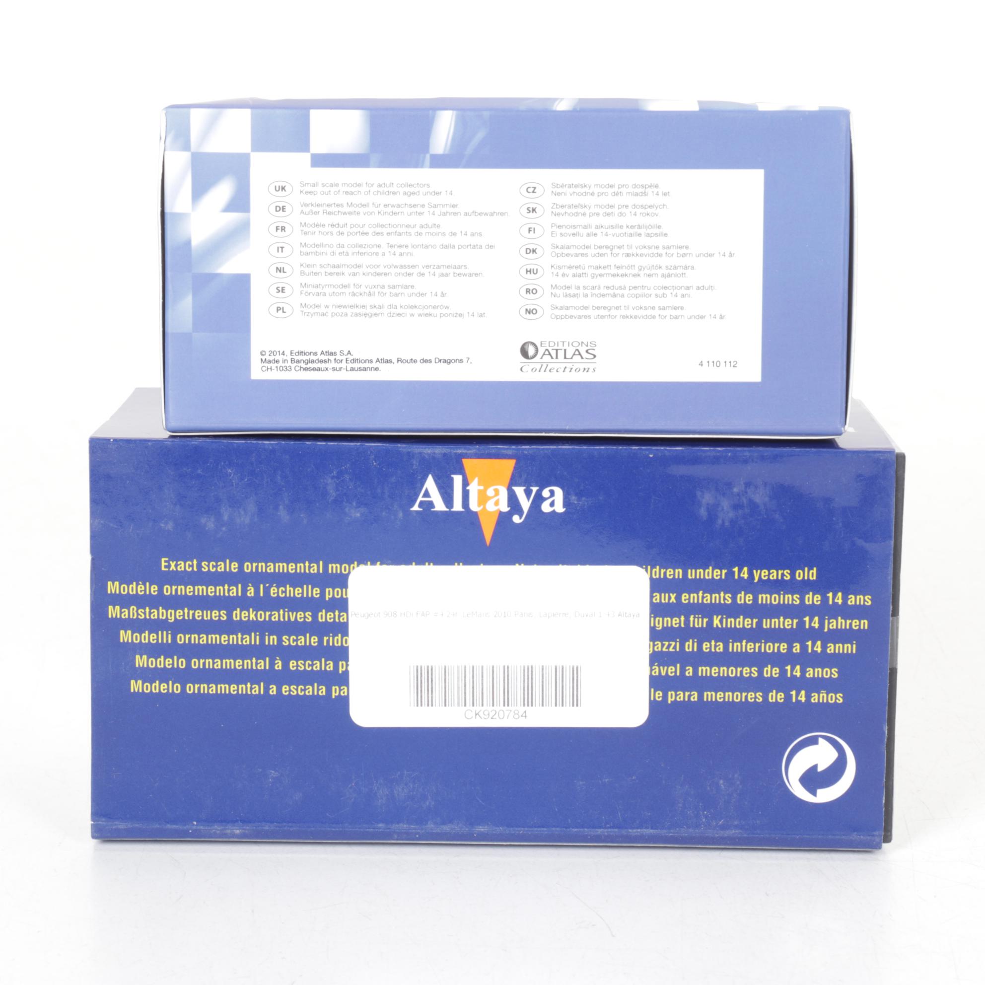 IXO Models "24 Heures du Mans" 1:43 Scale Diecast Metal Cars