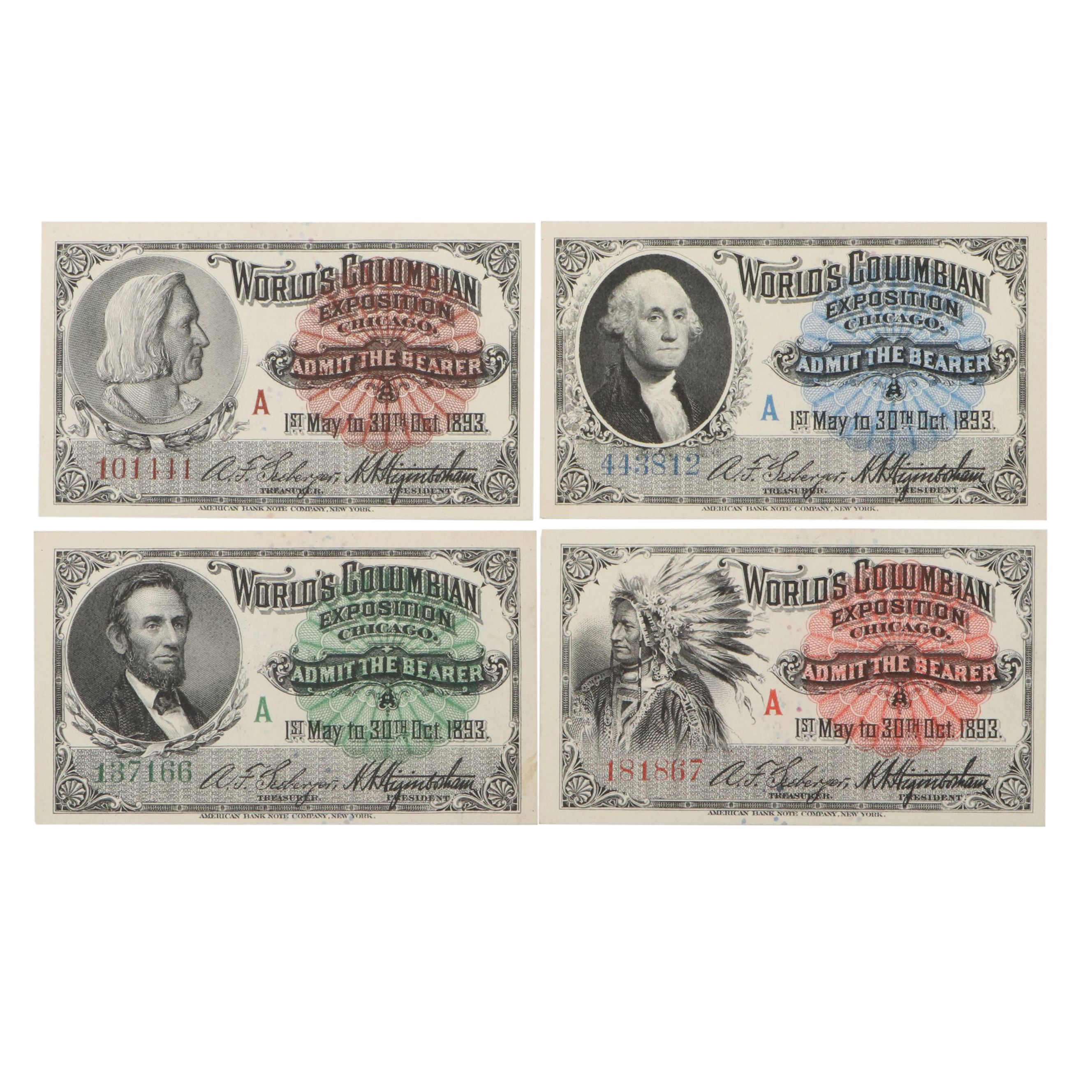 World's Columbian Exposition Tickets, 1893
