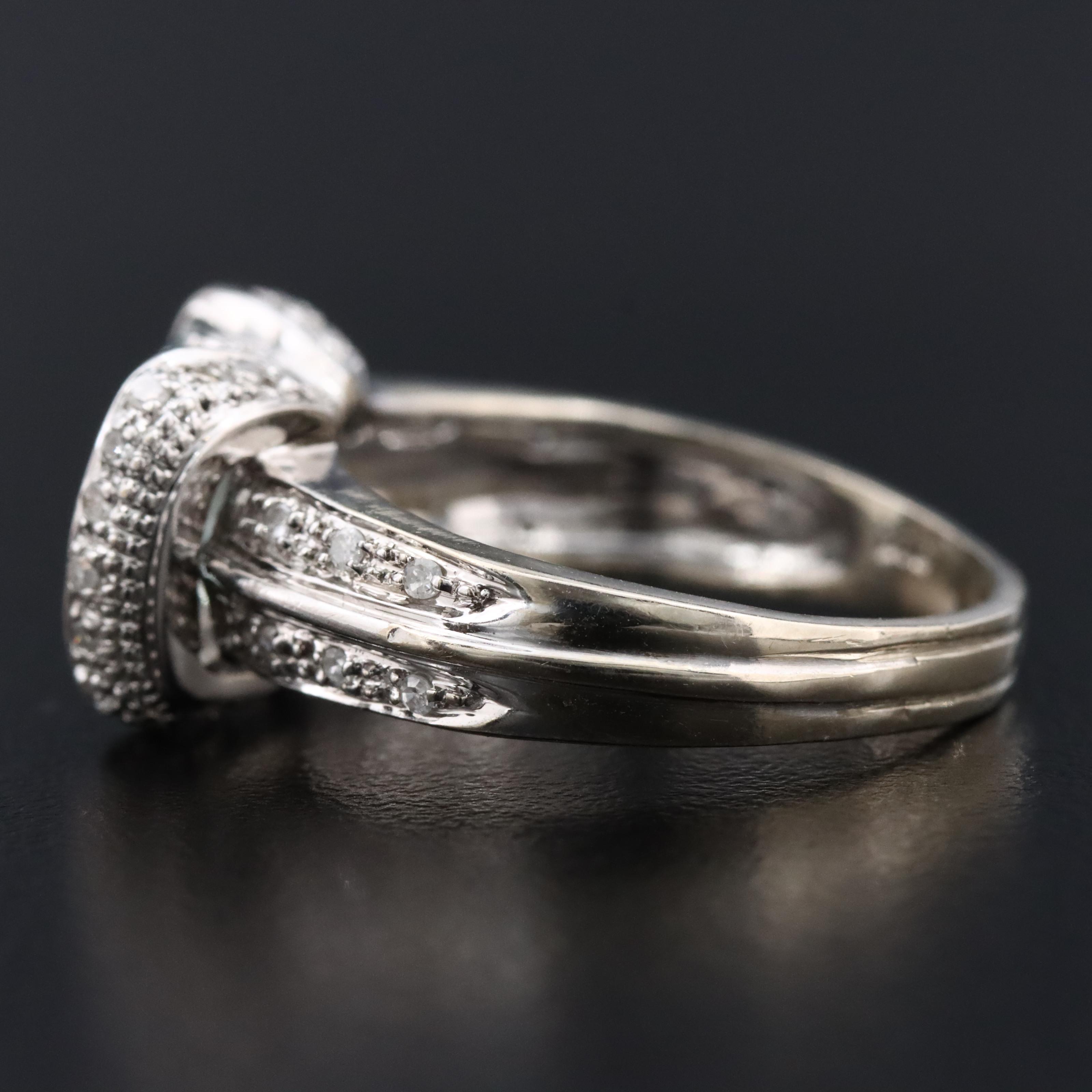 14K Aquamarine and Diamond Ring