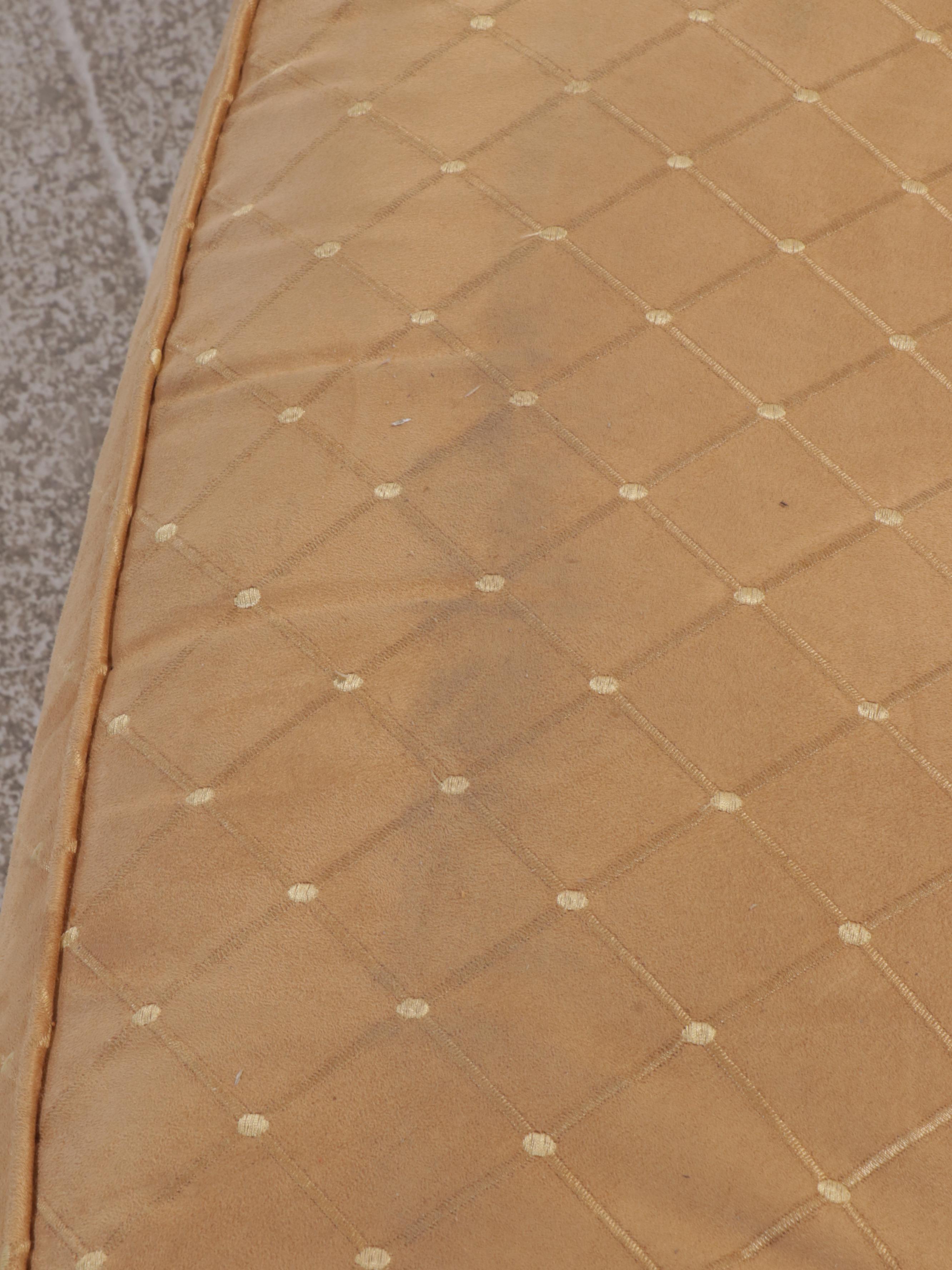 Leather and Fabric Upholstered Sofa