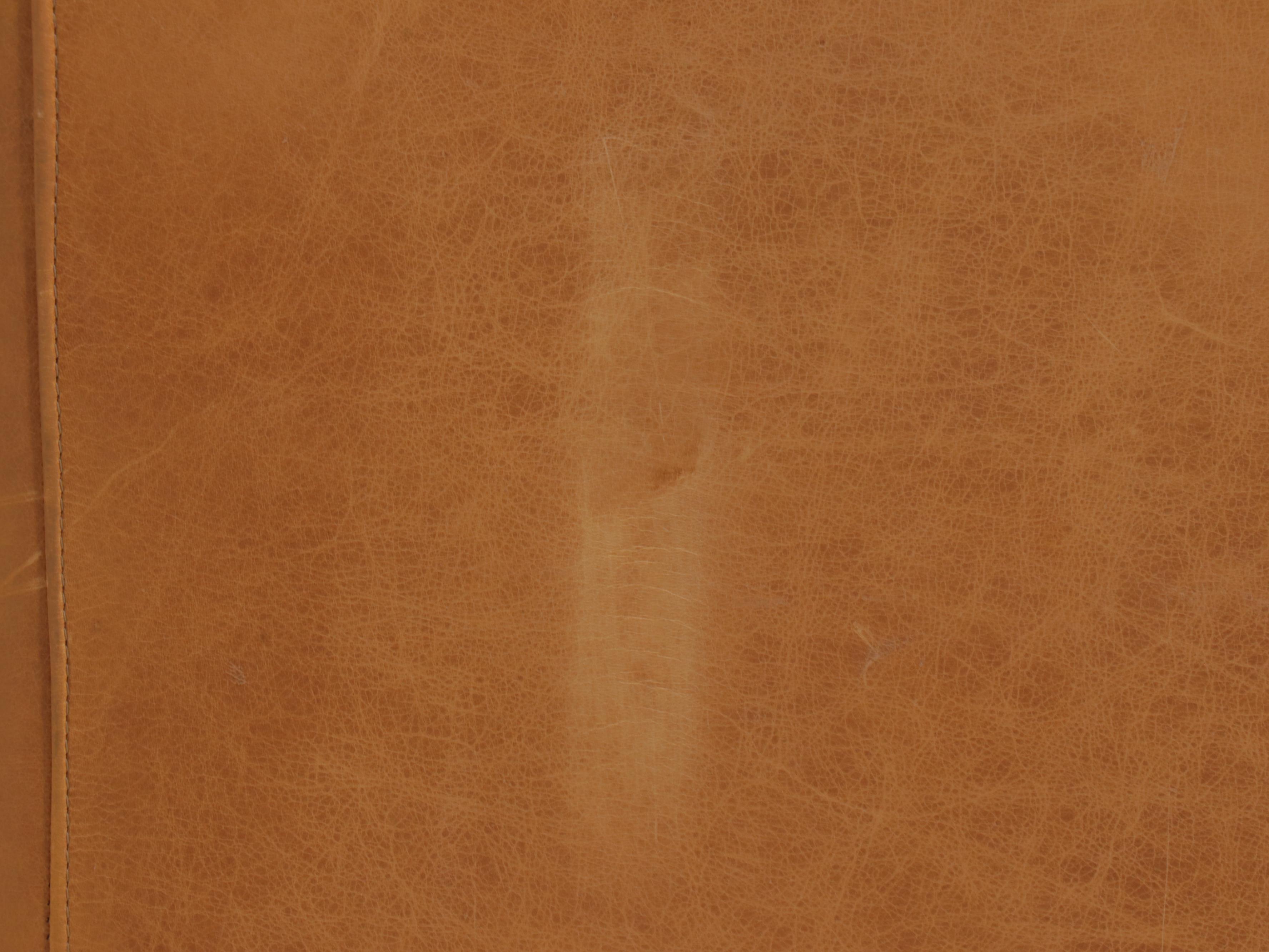 Leather and Fabric Upholstered Sofa