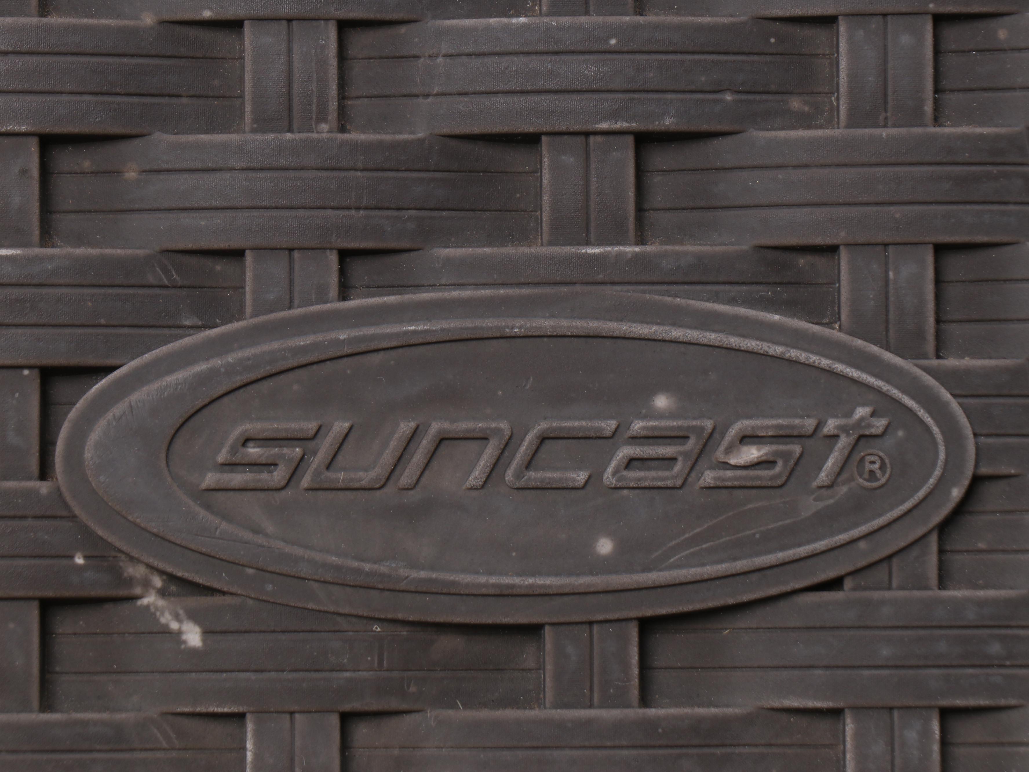 Suncast Contemporary Resin Wicker Patio Storage Chest