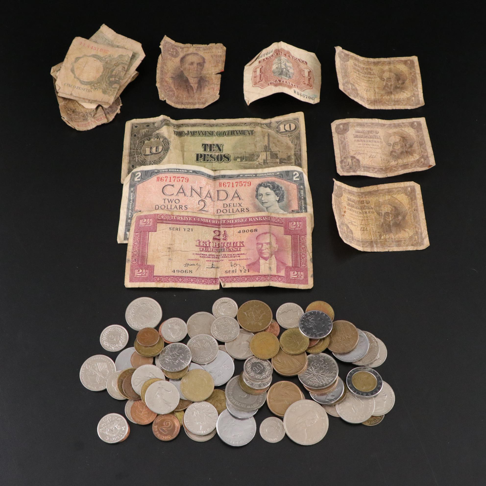 European Coins and Currency, Mid to Late 20th Century