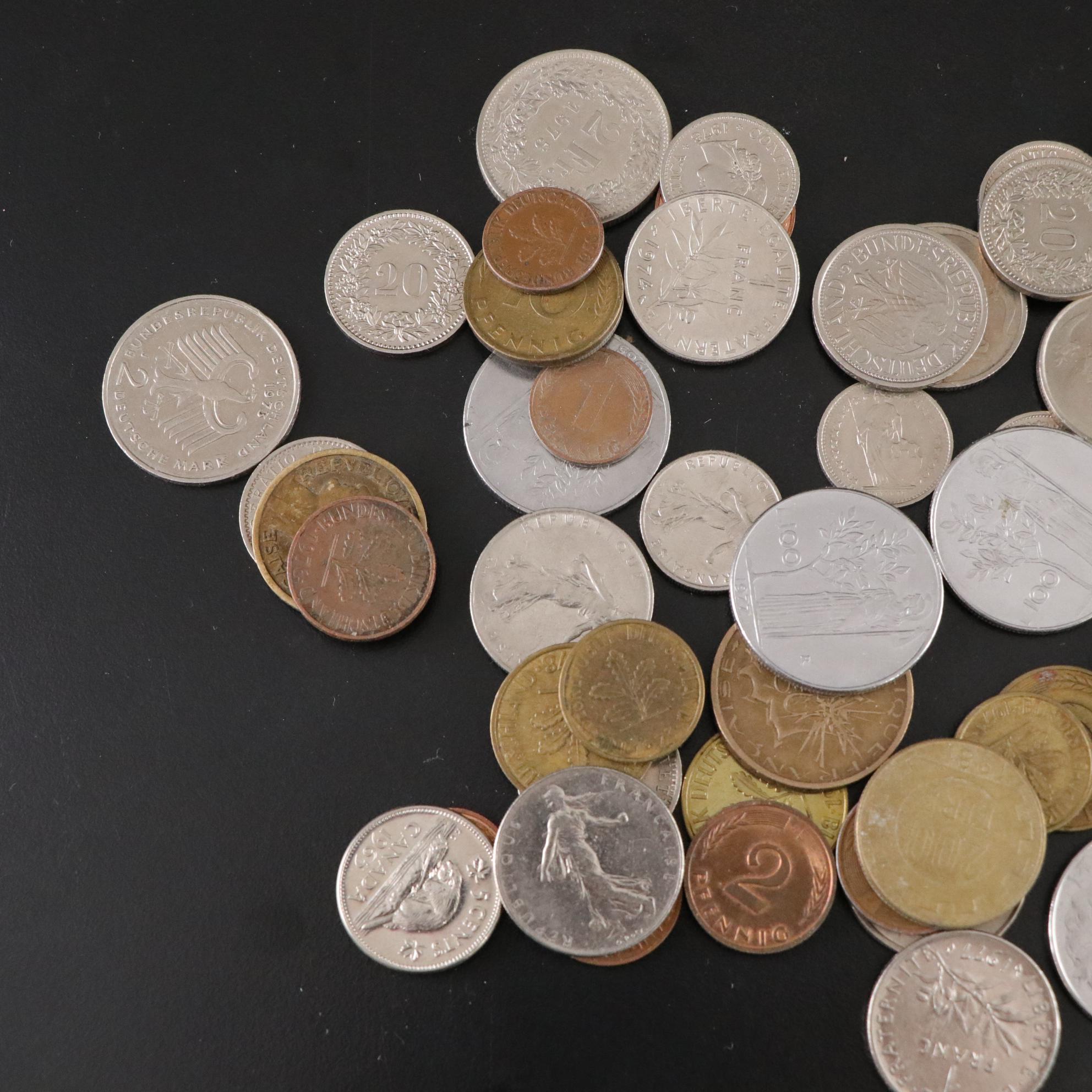 European Coins and Currency, Mid to Late 20th Century