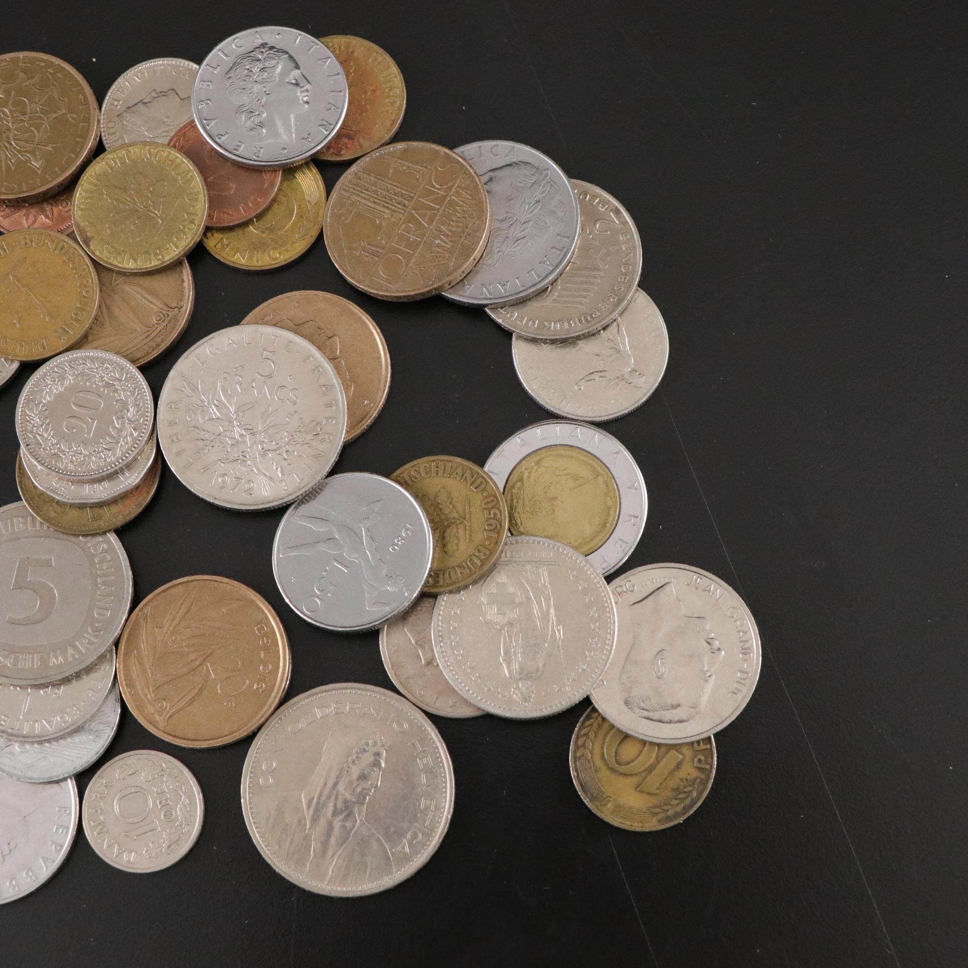 European Coins and Currency, Mid to Late 20th Century