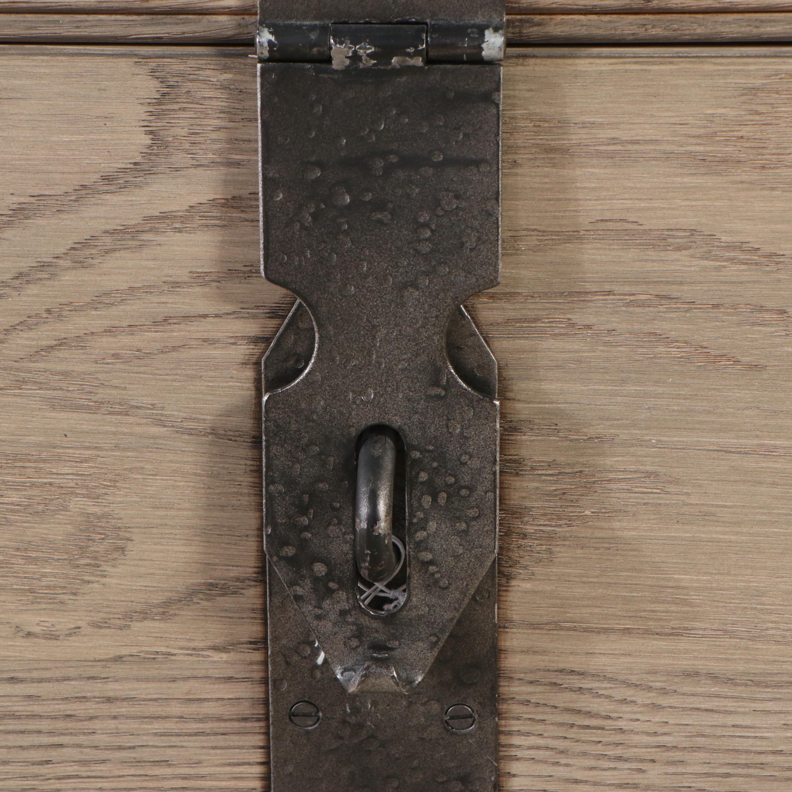 Restoration Hardware "Heirloom Silver-Chest" Wooden Storage Trunk Coffee Table