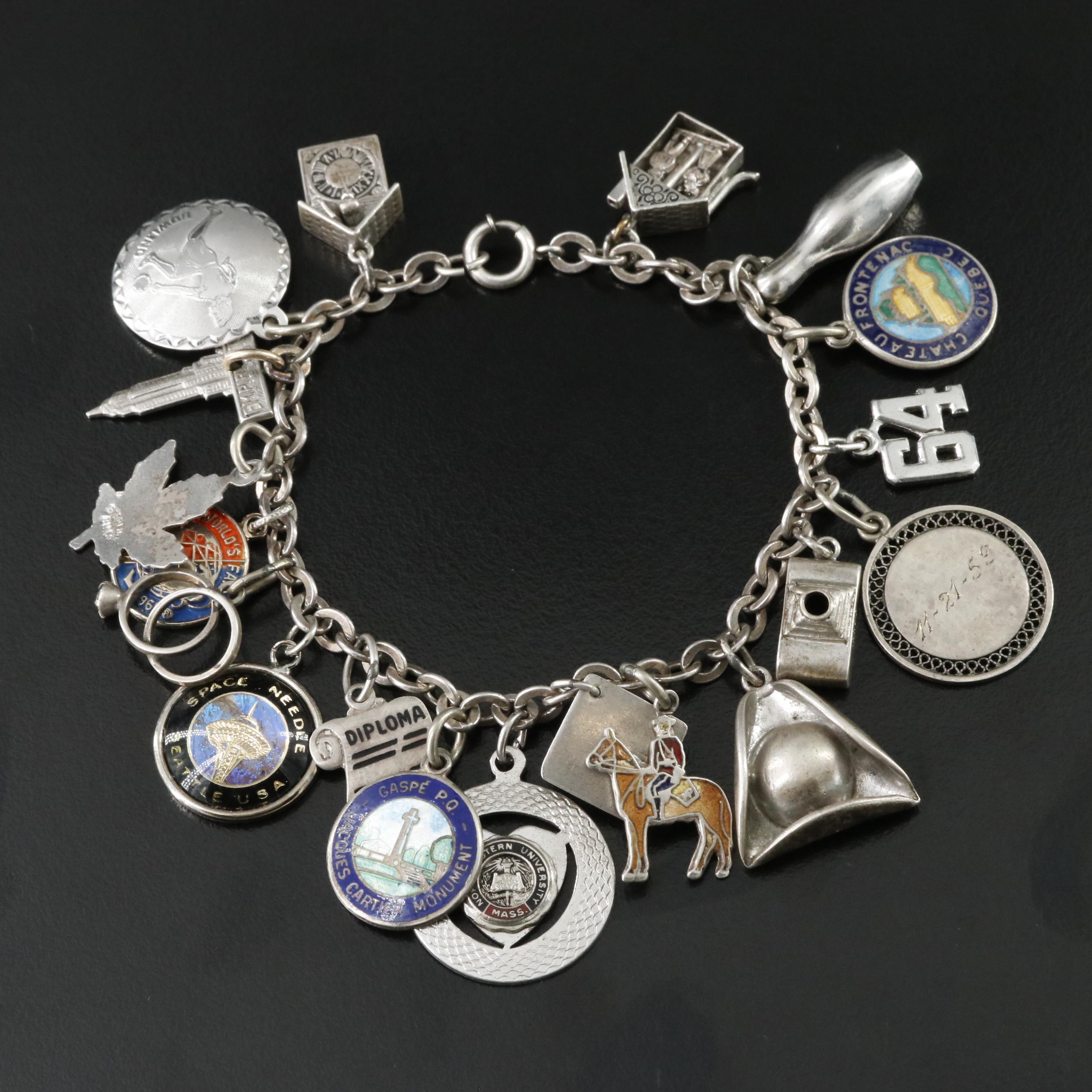 Vintage Sterling Charm Bracelet